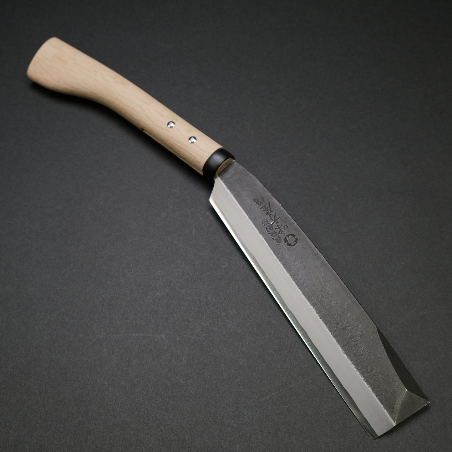 Ajikataya Kurouchi Hatchet 210mm Oak Handle (Single Bevel)