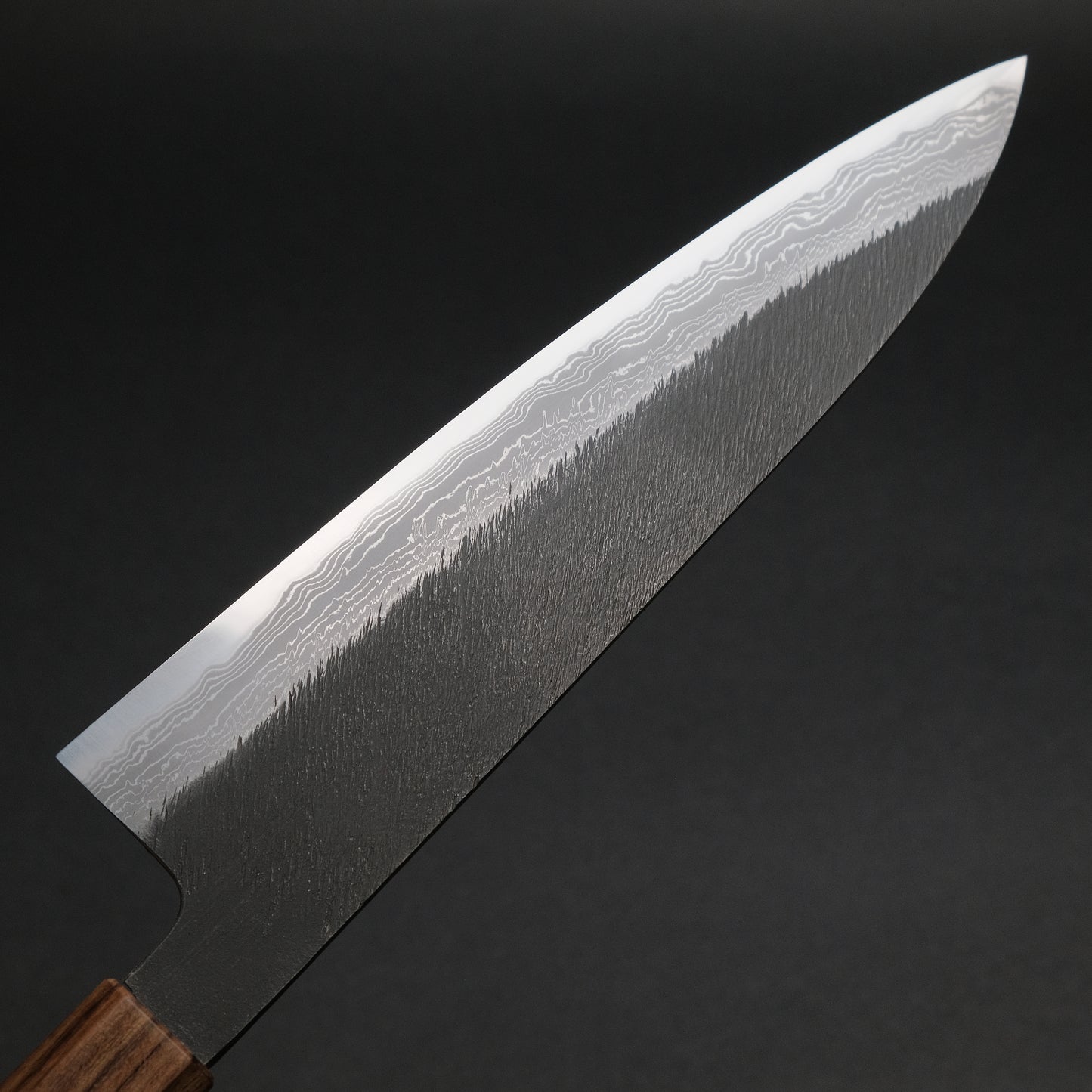 Ajikataya White #2 Matsuba Damascus Gyuto 210 Obankole Handle (#14)