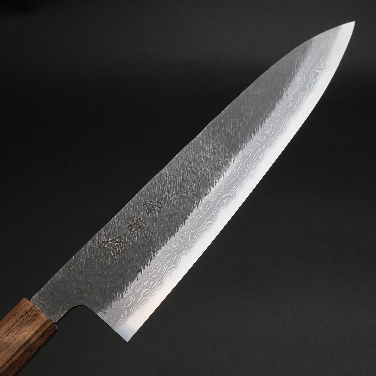 Ajikataya White #2 Matsuba Damascus Gyuto 240 Obankole Handle (#09)
