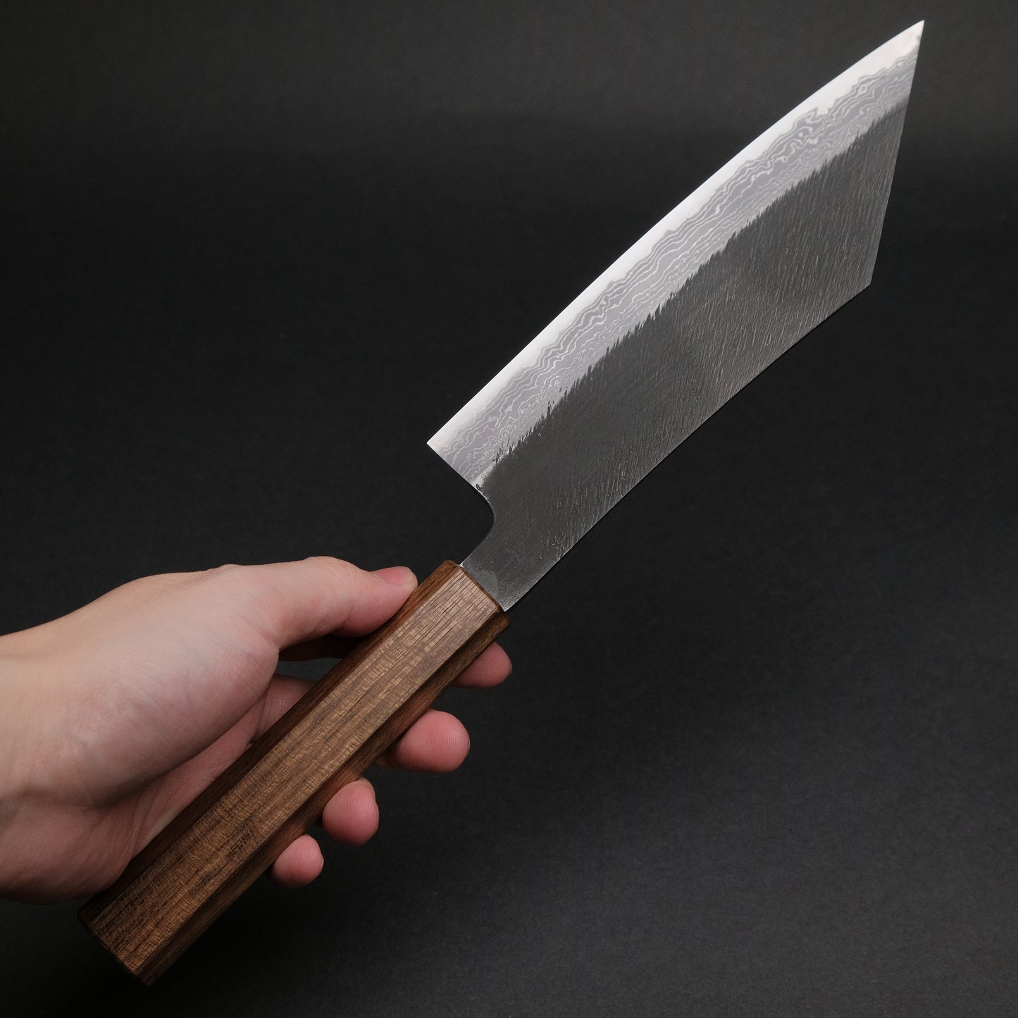 Ajikataya White #2 Matsuba Damascus Hakata 180 Obankole Handle (#26)