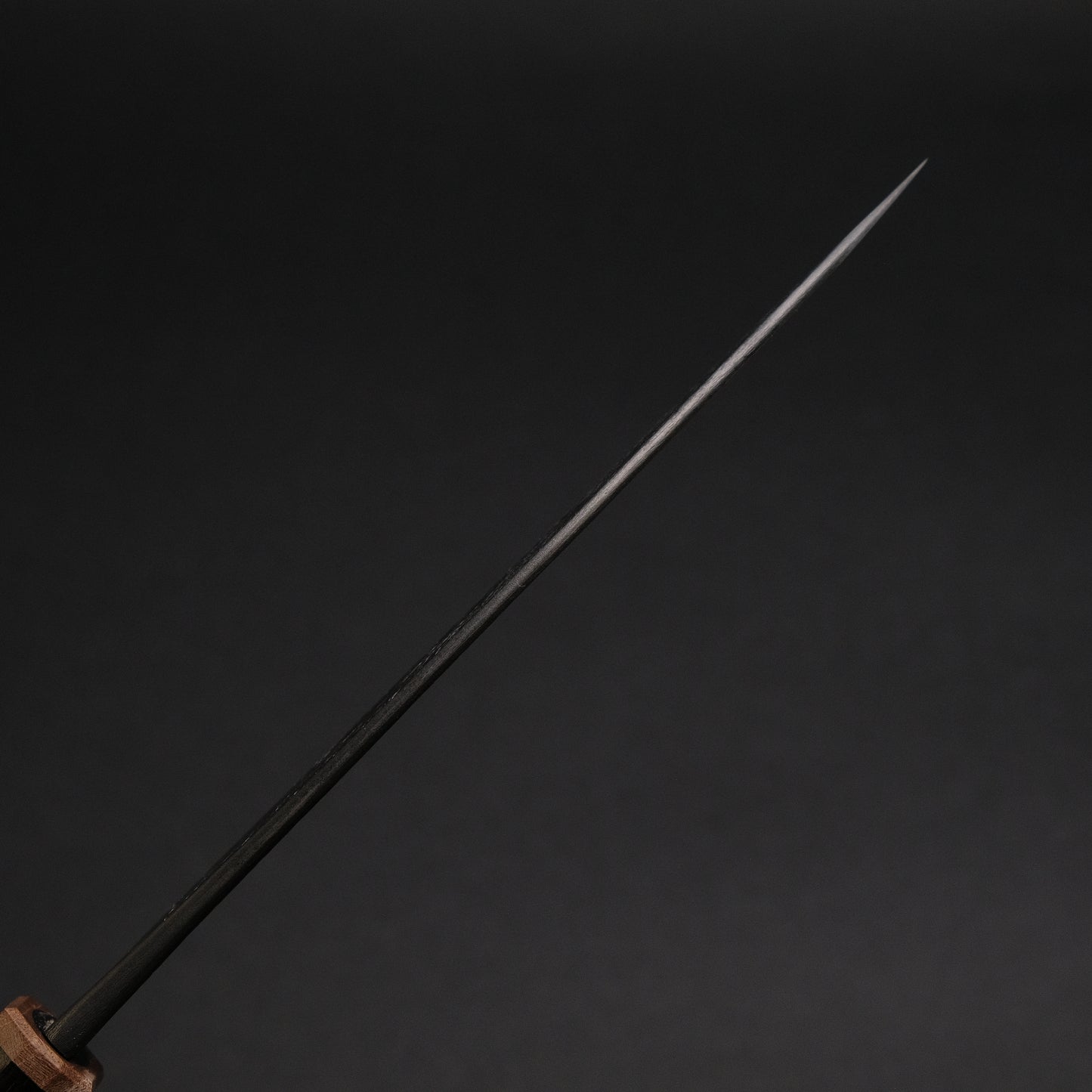 Ajikataya White #2 Matsuba Damascus Petty 150 Ebony x Stabilizedwood Handle (#29)