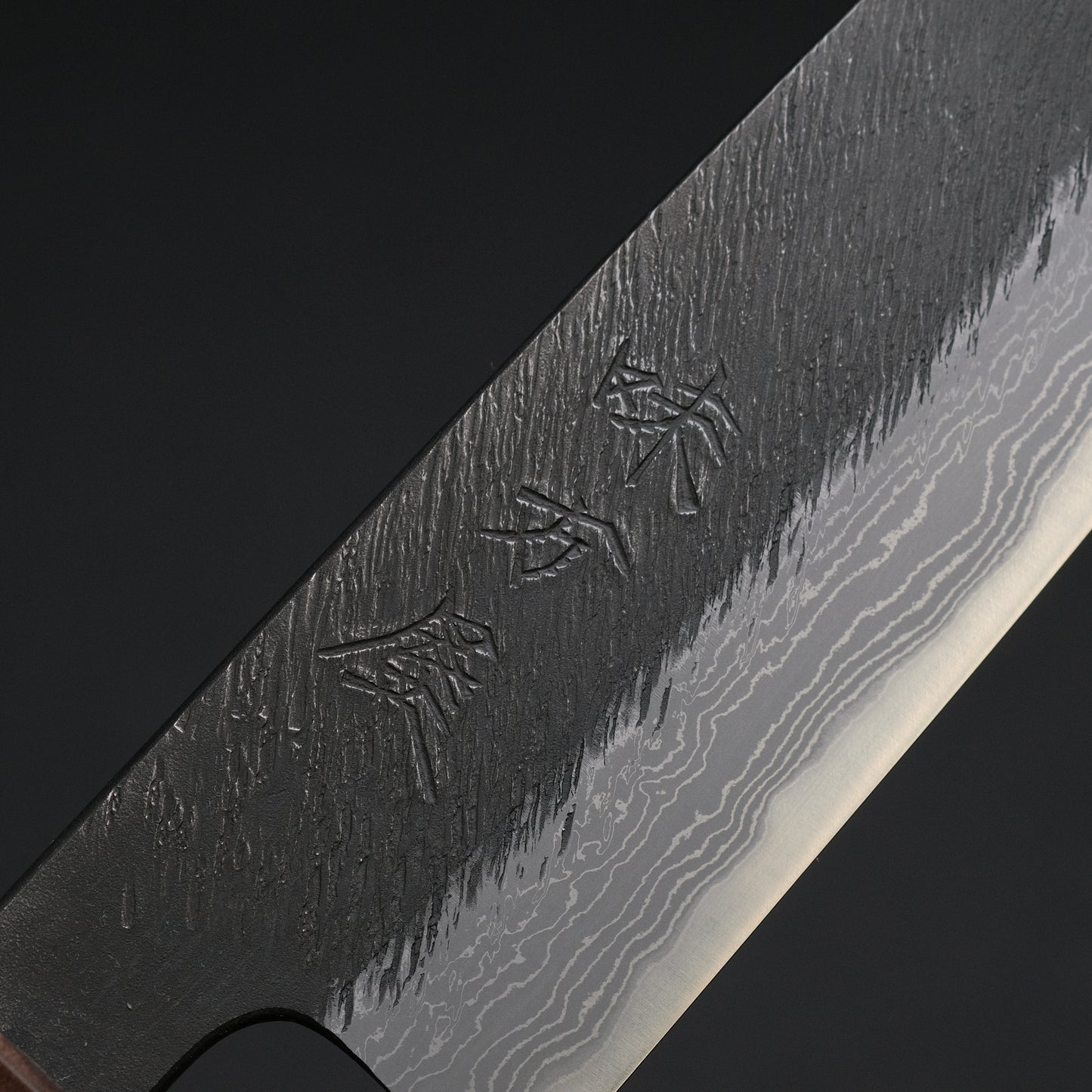 Ajikataya White #2 Matsuba Damascus Petty 150 Ebony x Stabilizedwood Handle (#29)