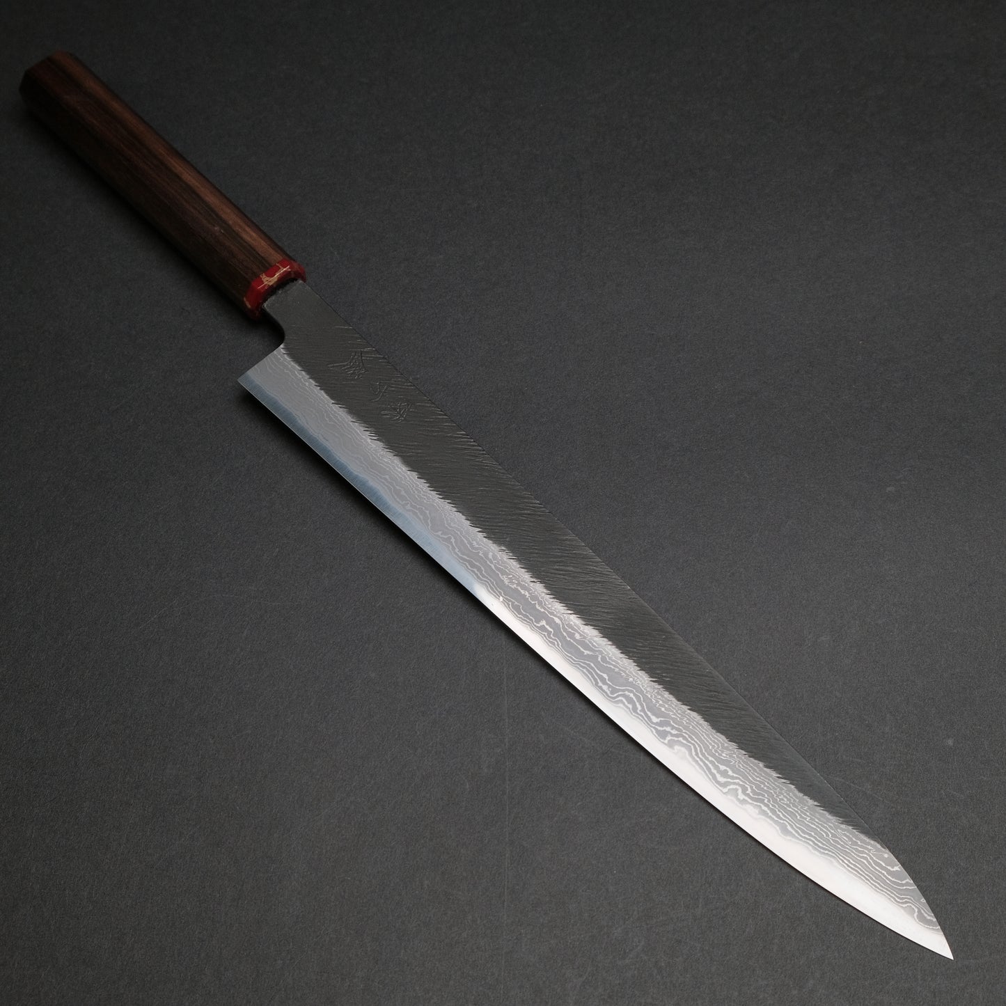 Ajikataya White #2 Matsuba Damascus Sujihiki 270 Ebony x TQP Handle (#03)