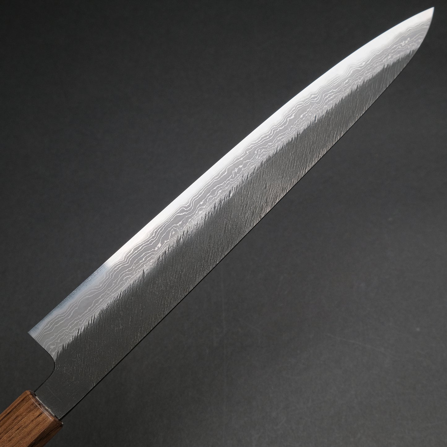 Ajikataya White #2 Matsuba Damascus Sujihiki 270 Obankole Handle (#02)