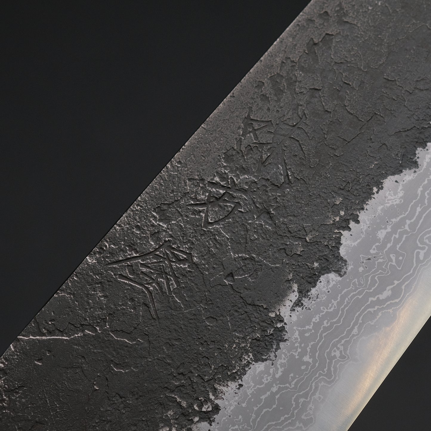 Ajikataya White #2 Nashiji Damascus Gyuto 210 Olive/ TQRV Handle (#45)