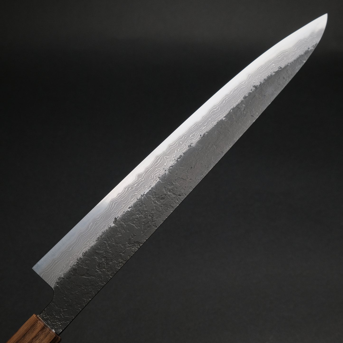 Ajikataya White #2 Nashiji Damascus Sujihiki 270 Obankole Handle (#37)