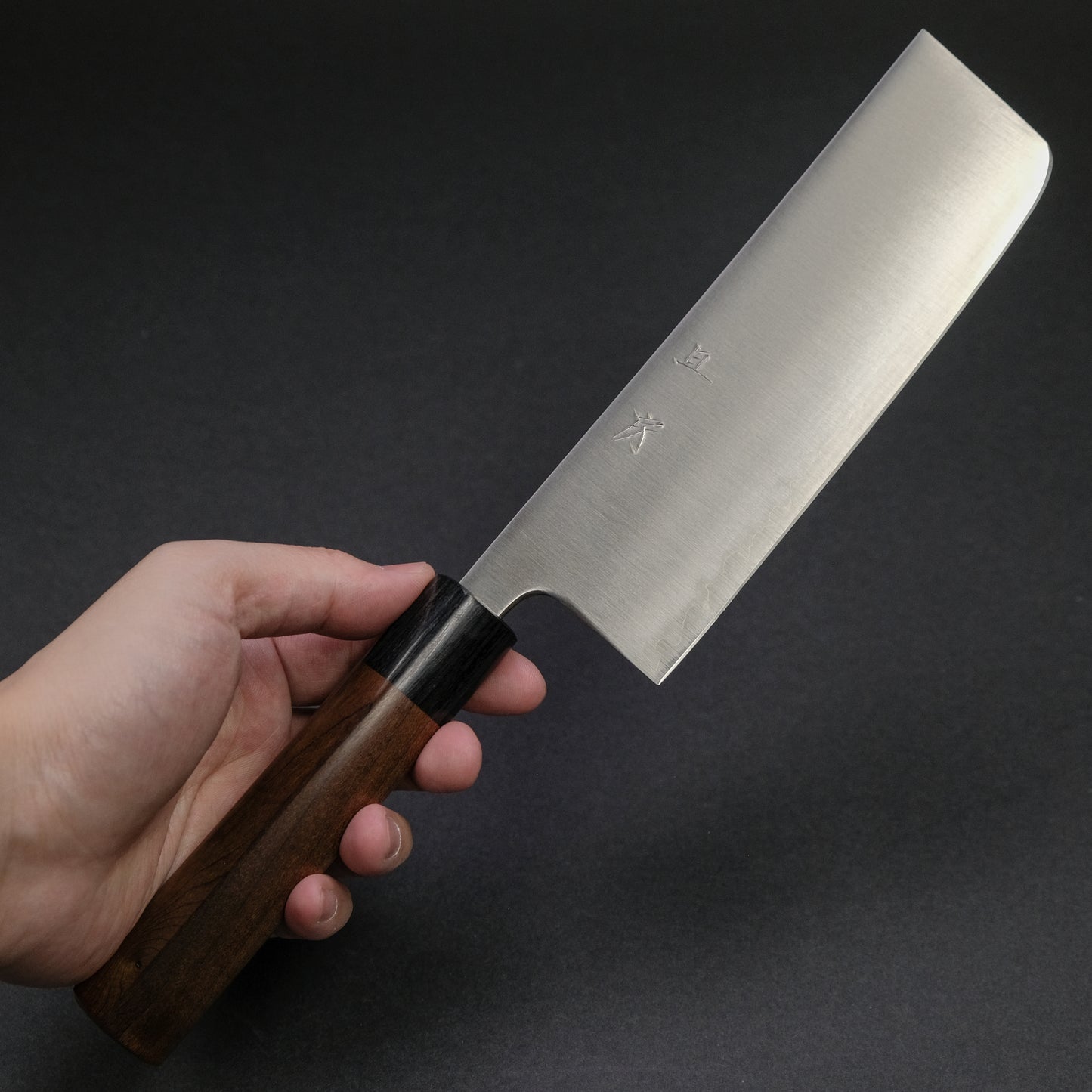 Akifusa Blue Super Nakiri 165mm Kebony Handle