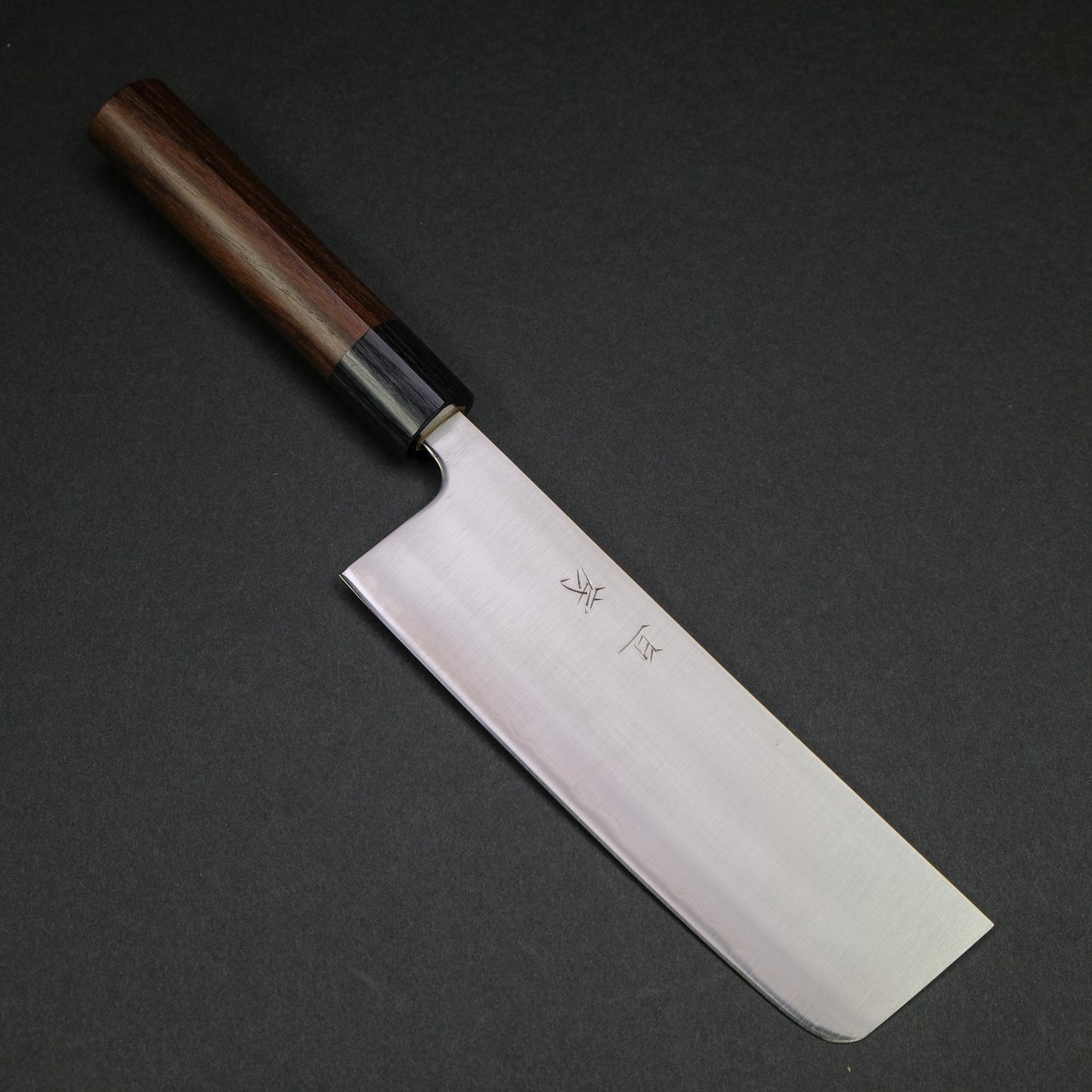 Akifusa Blue Super Nakiri 165mm Rosewood Handle