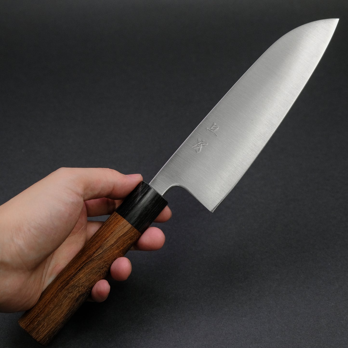 Akifusa Blue Super Santoku 165mm Rosewood Handle