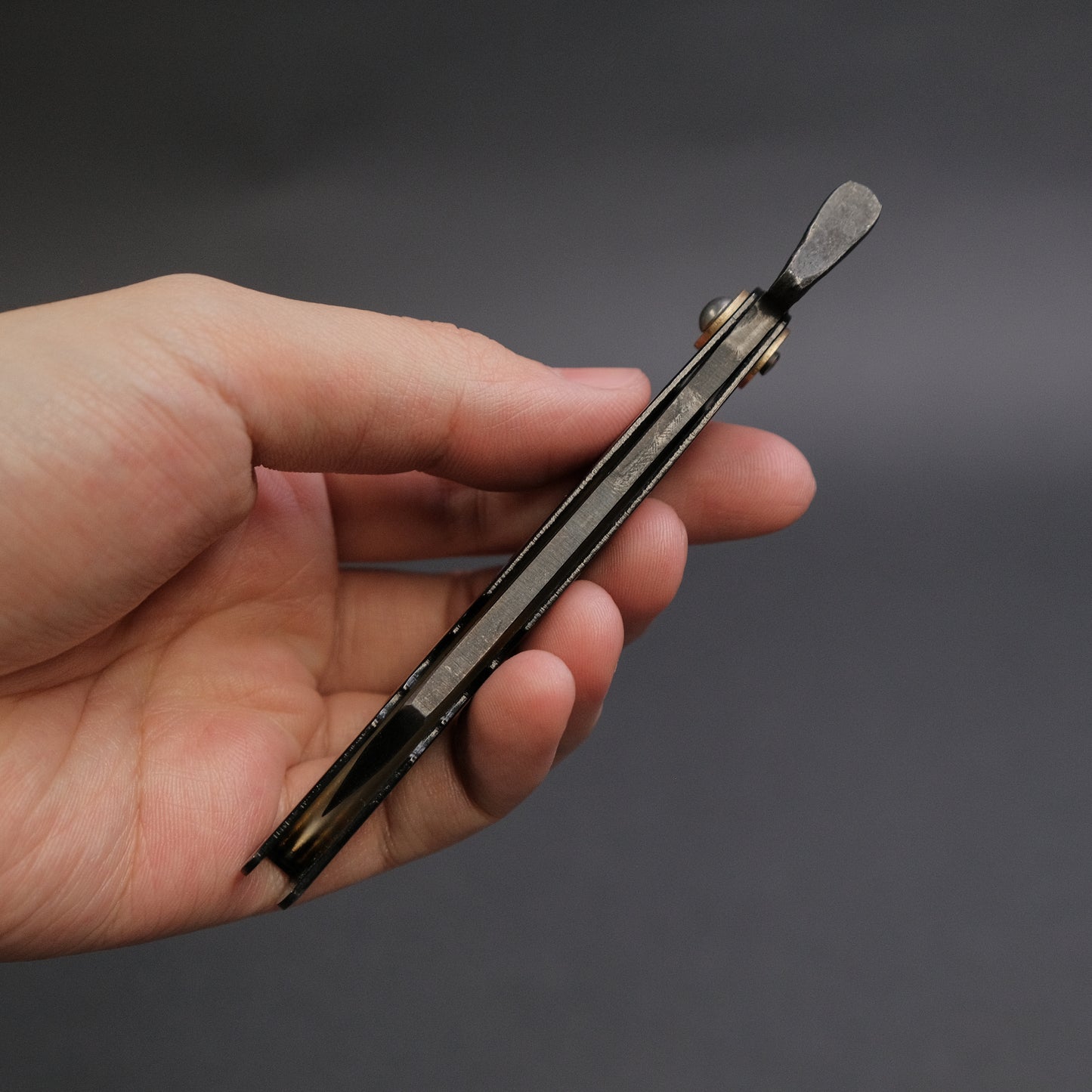 Higonokami Motosuke Folding Knife Large Brass Handle (#05B)