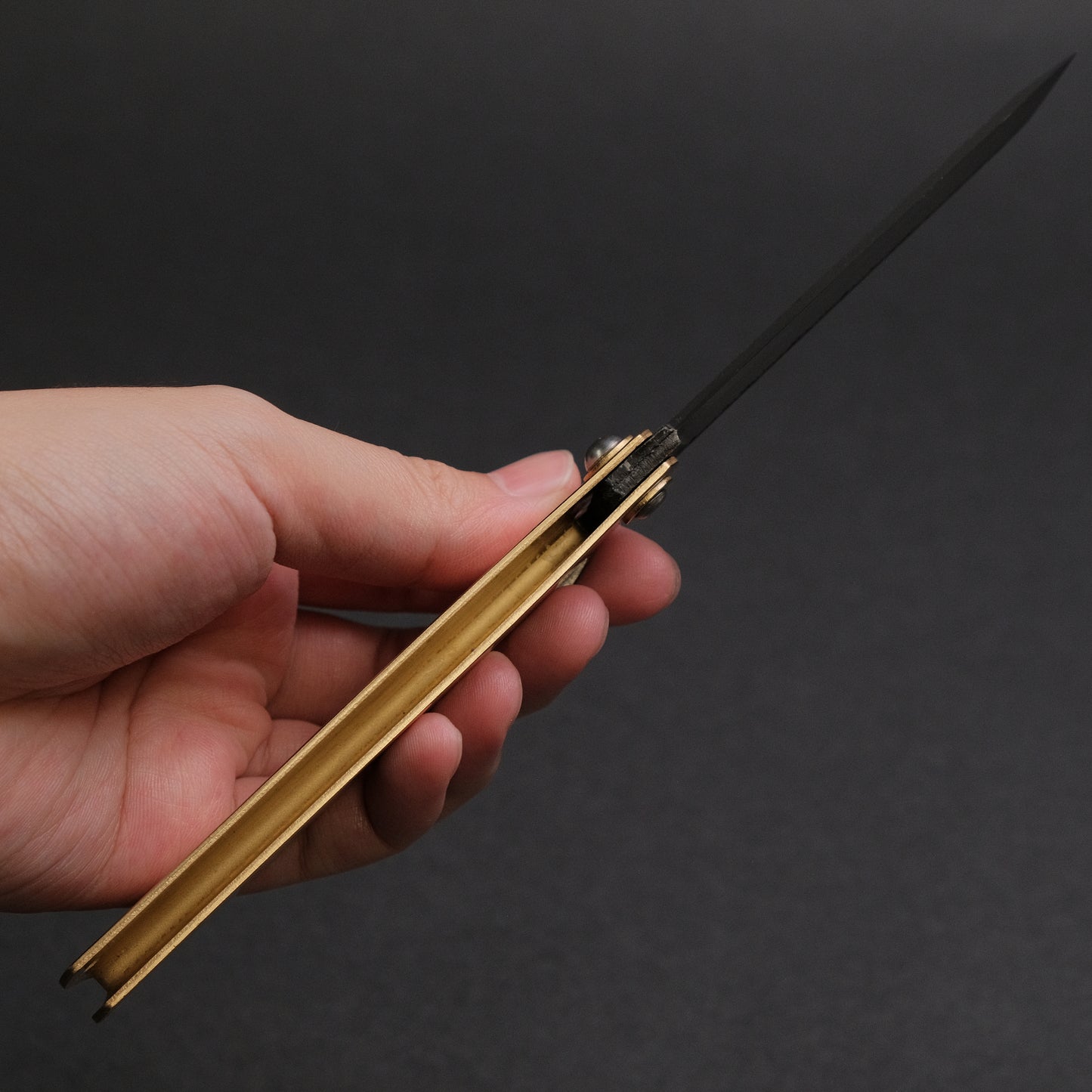 Higonokami Motosuke Folding Knife X Large Brass Handle (#16Y K)