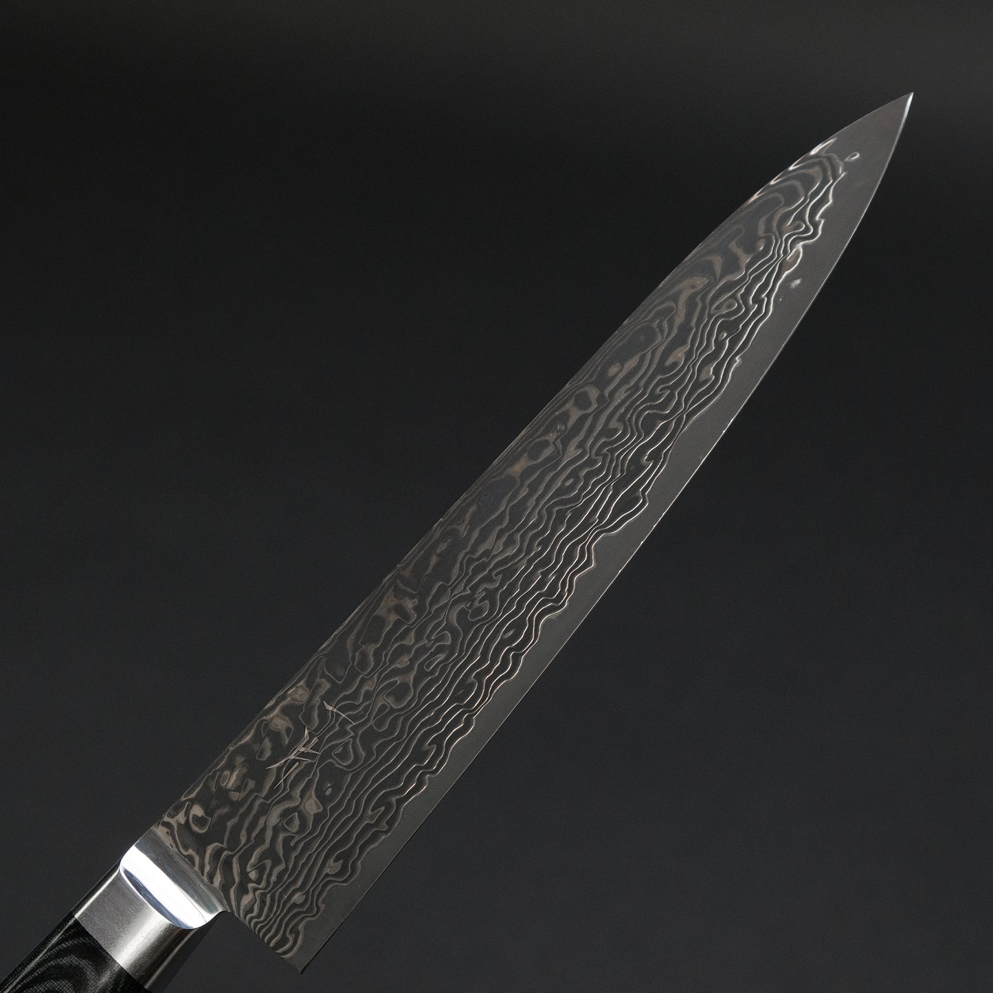 Hitohira FJ SG2 Nickel Damascus Black Petty 150mm Linen Micarta Handle