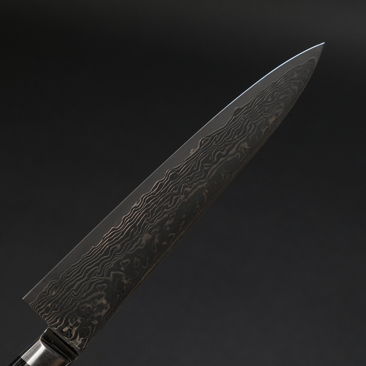 Hitohira FJ SG2 Nickel Damascus Black Petty 150mm Linen Micarta Handle