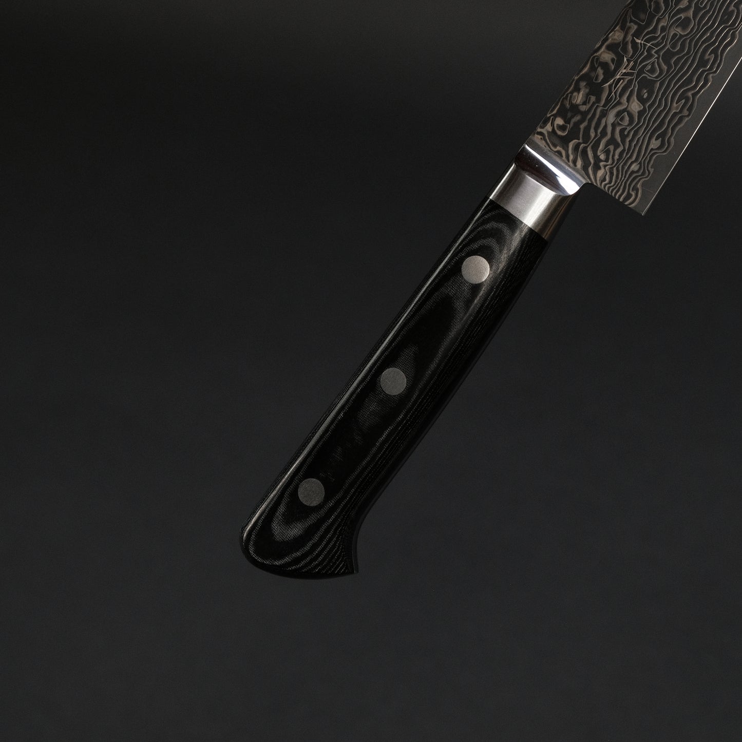 Hitohira FJ SG2 Nickel Damascus Black Petty 150mm Linen Micarta Handle