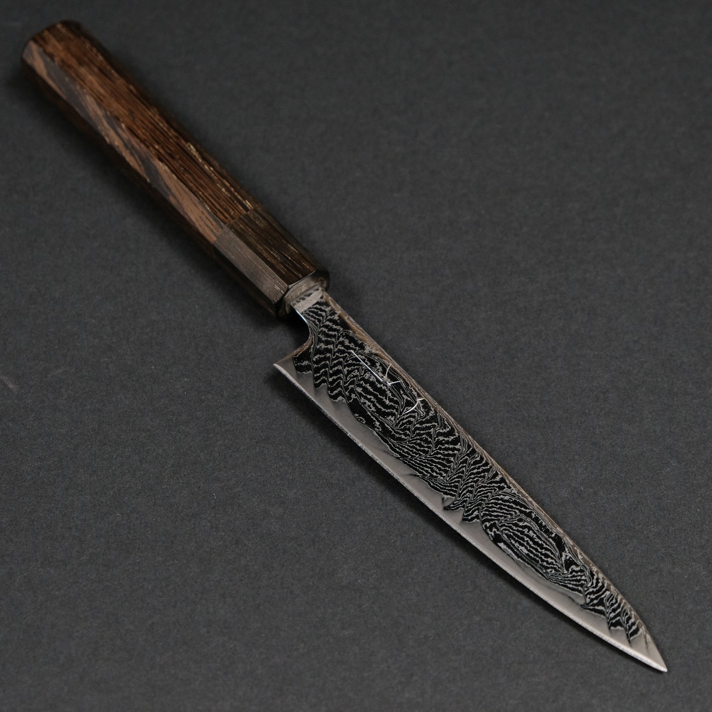 Hitohira Futana Nickel Damascus Petty 135mm Tagayasan Handle