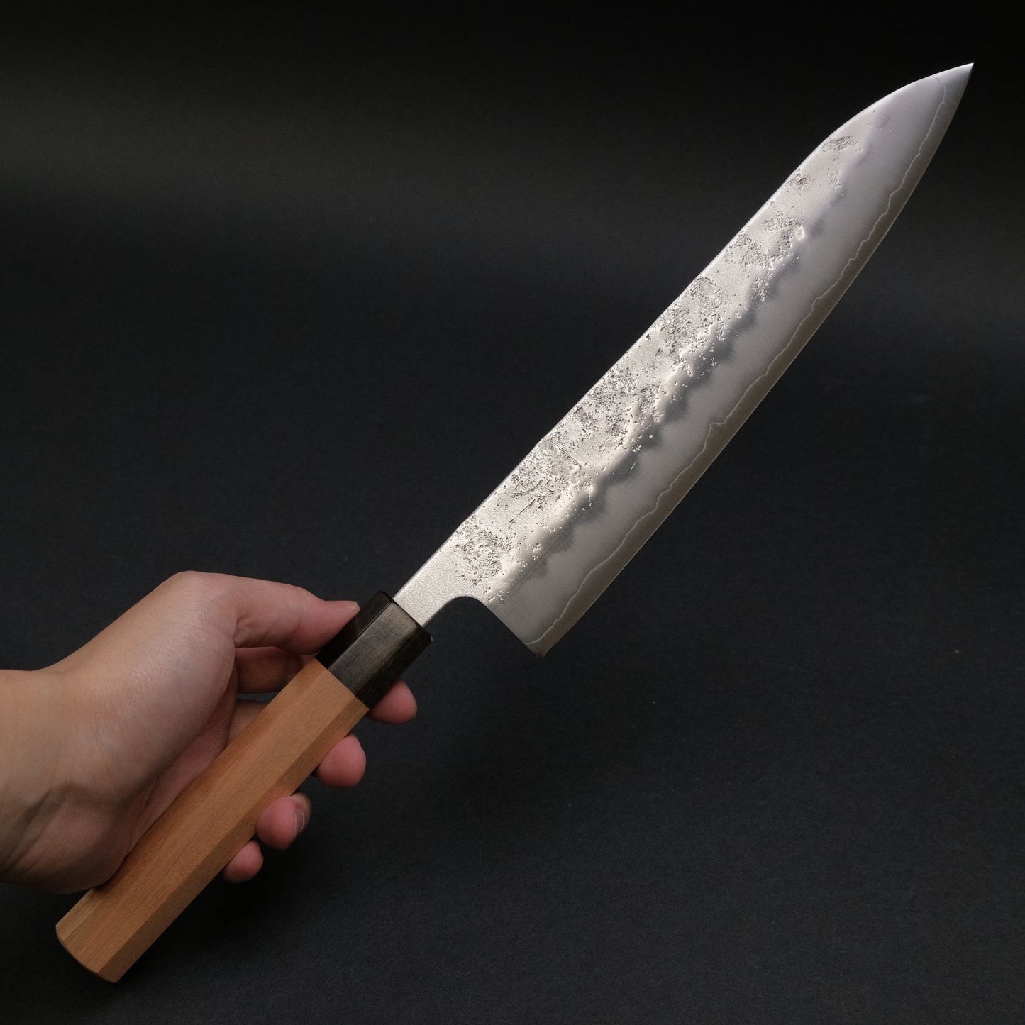 Hitohira Futana S3 Nashiji Gyuto 240mm Cherry Wood Handle