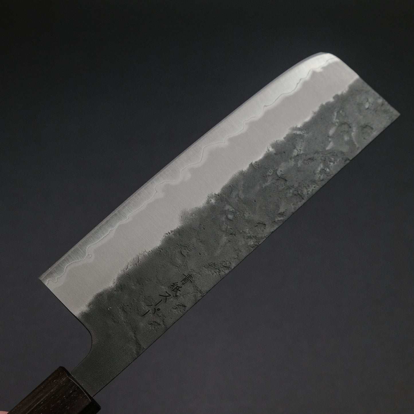 Hitohira Futana SB Kuro Nashiji Nakiri 165mm Cherry Wood Handle