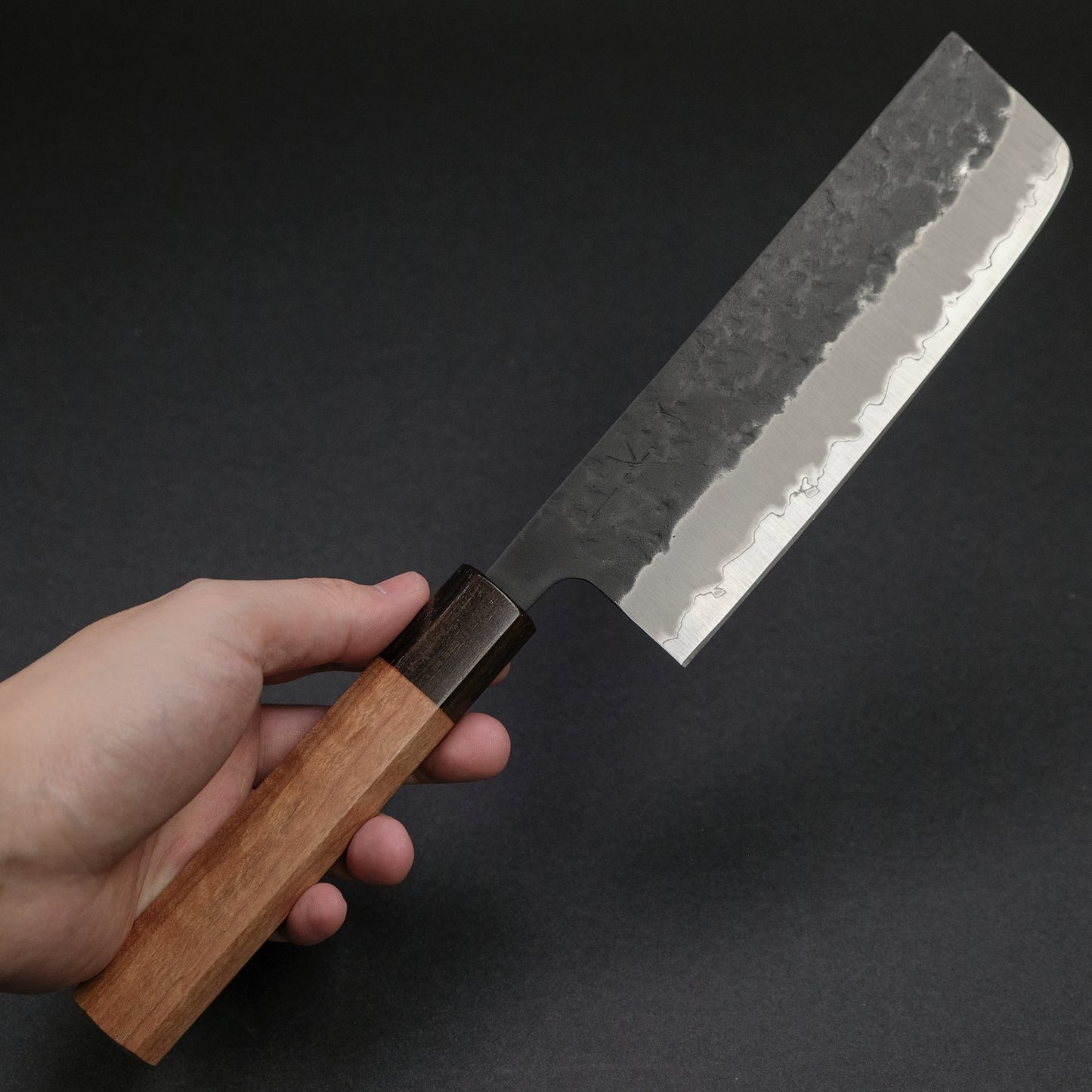Hitohira Futana SB Kuro Nashiji Nakiri 165mm Cherry Wood Handle