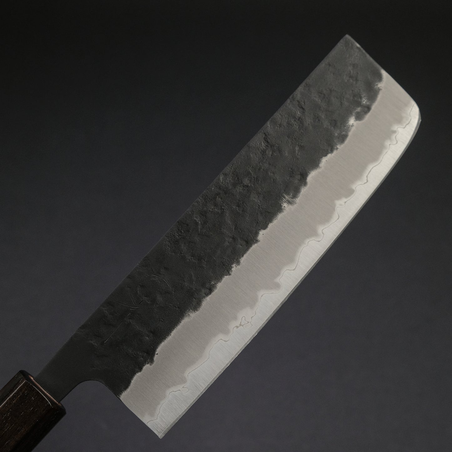 Hitohira Futana SB Kuro Nashiji Nakiri 165mm Cherry Wood Handle