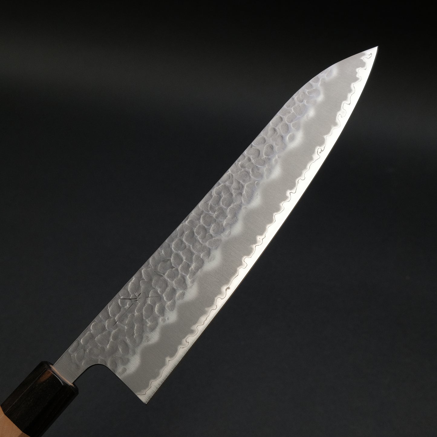 Hitohira Futana SB Migaki Tsuchime Gyuto 210mm Cherry Wood Handle