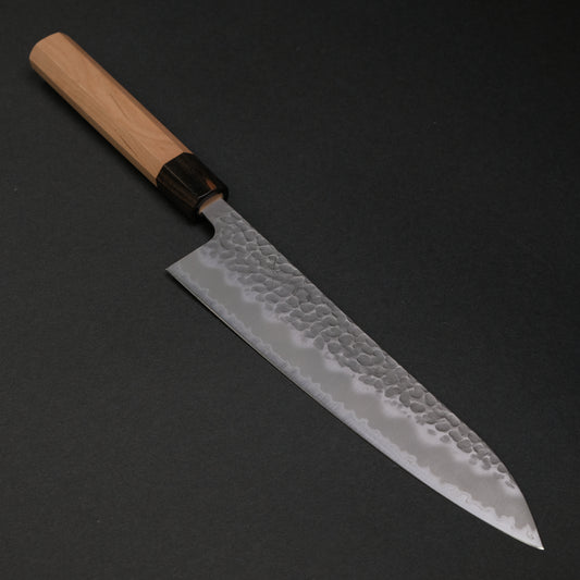 Hitohira Futana SB Migaki Tsuchime Gyuto 210mm Cherry Wood Handle