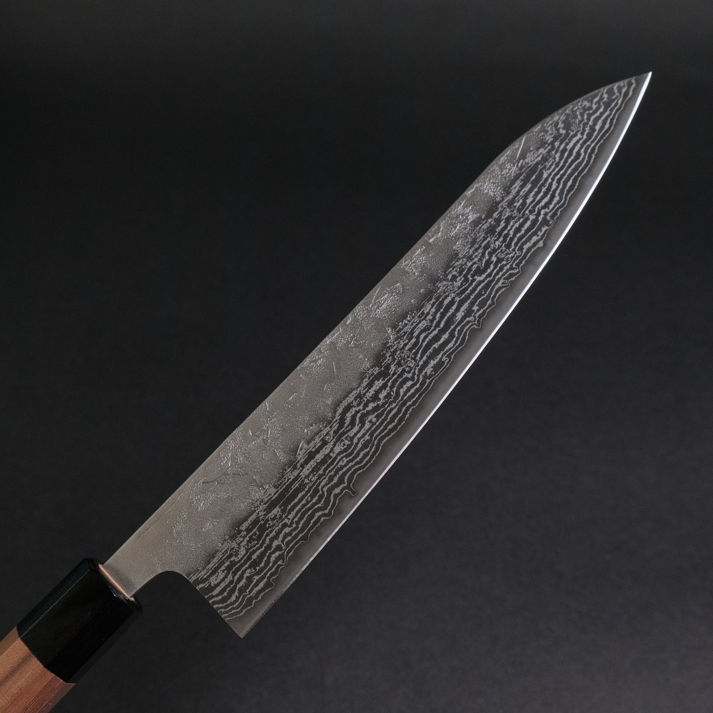 Hitohira Futana Swedish Stainless Nashiji Damascus Gyuto 210mm Walnut Handle