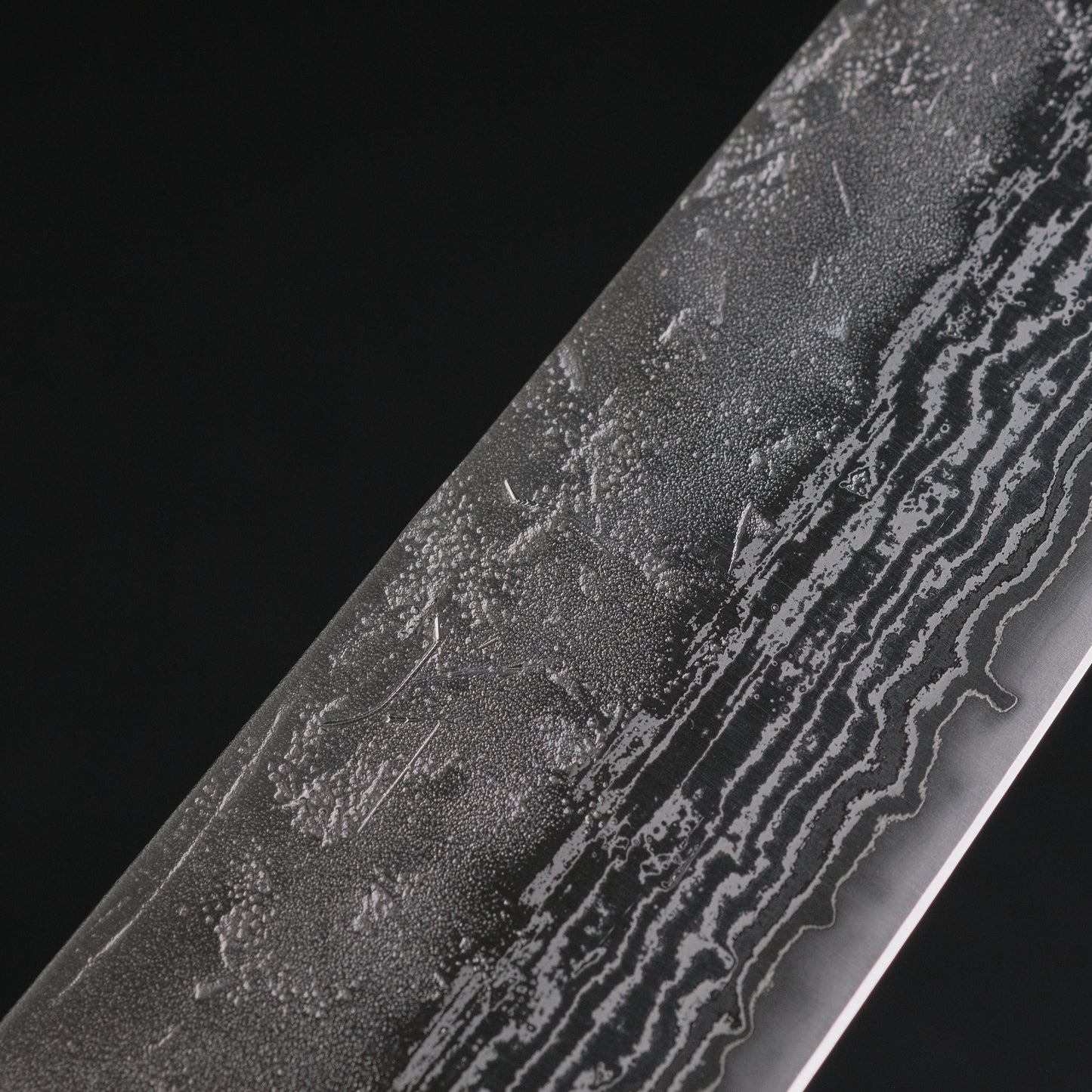 Hitohira Futana Swedish Stainless Nashiji Damascus Gyuto 210mm Walnut Handle