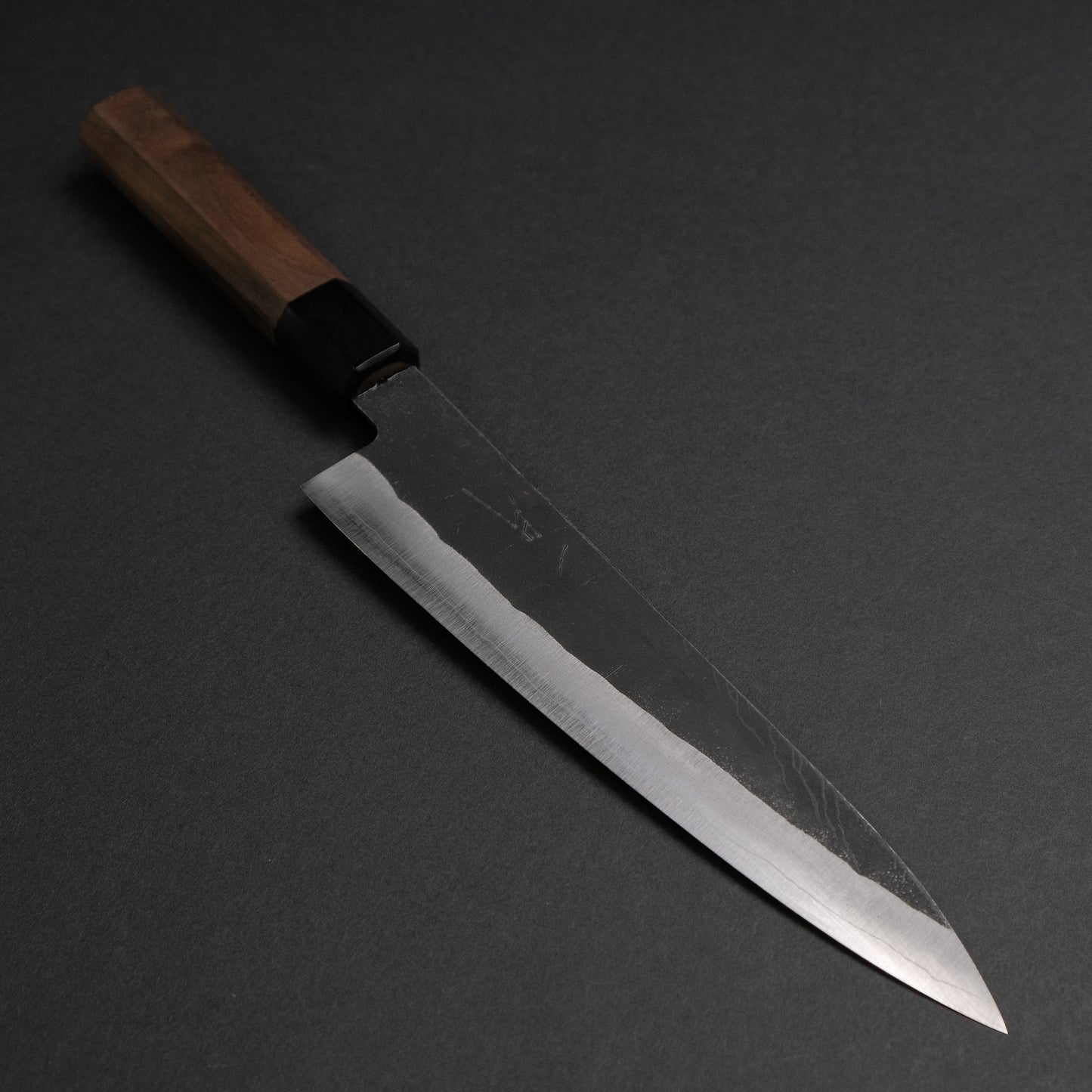 Hitohira Harima Blue Super Stainless Clad Gyuto 210mm Walnut Handle