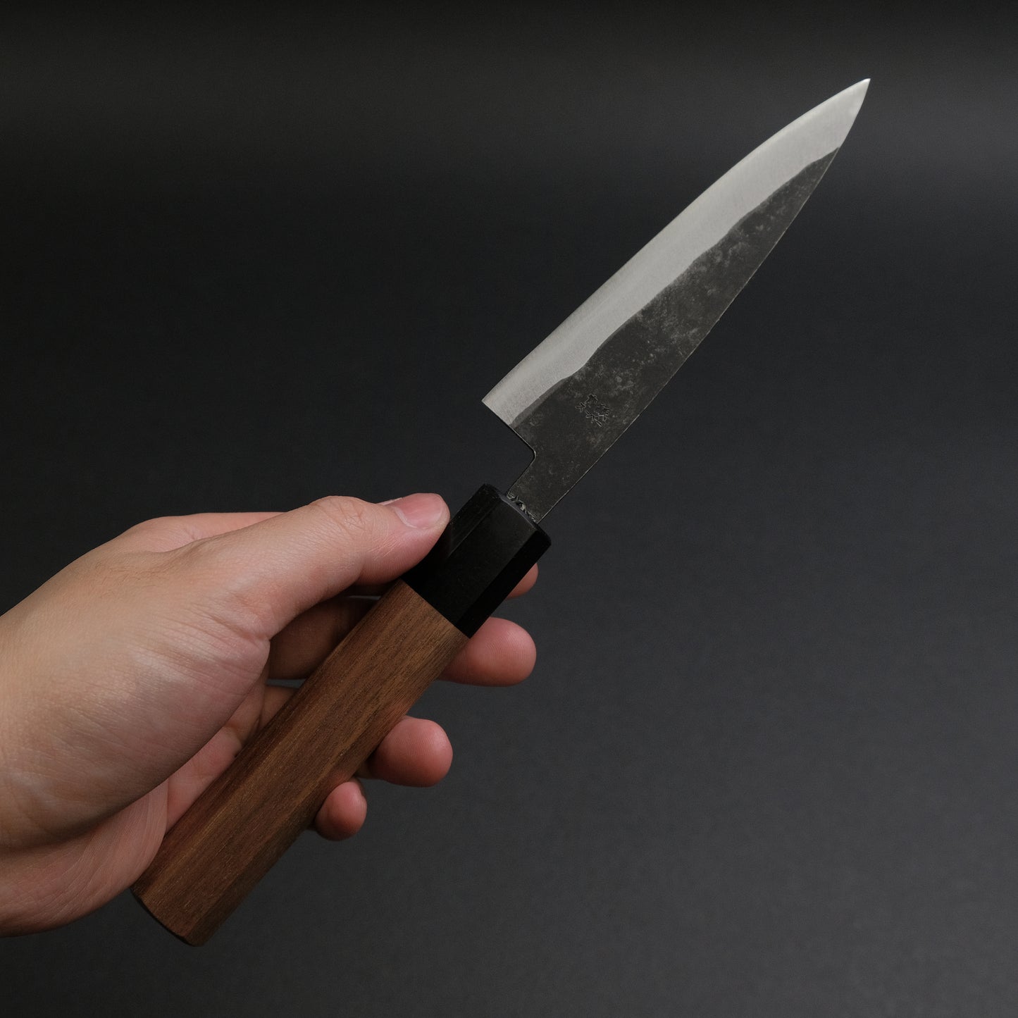 Hitohira Harima Blue Super Stainless Clad Petty 120mm Walnut Handle