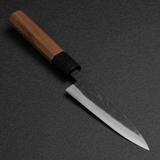 Hitohira Harima Blue Super Stainless Clad Petty 120mm Walnut Handle