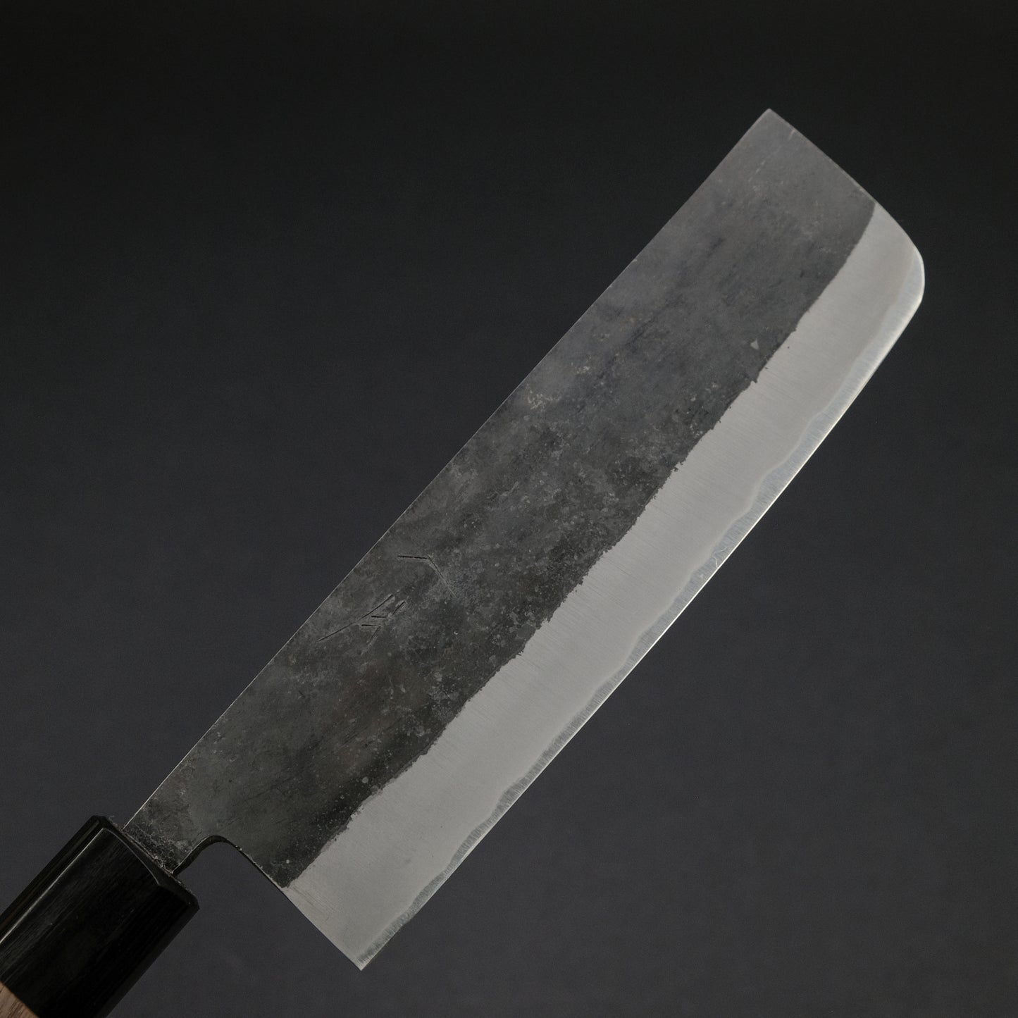 Hitohira Harima Forged Blue Super Stainless Clad Nakiri Walnut Handle