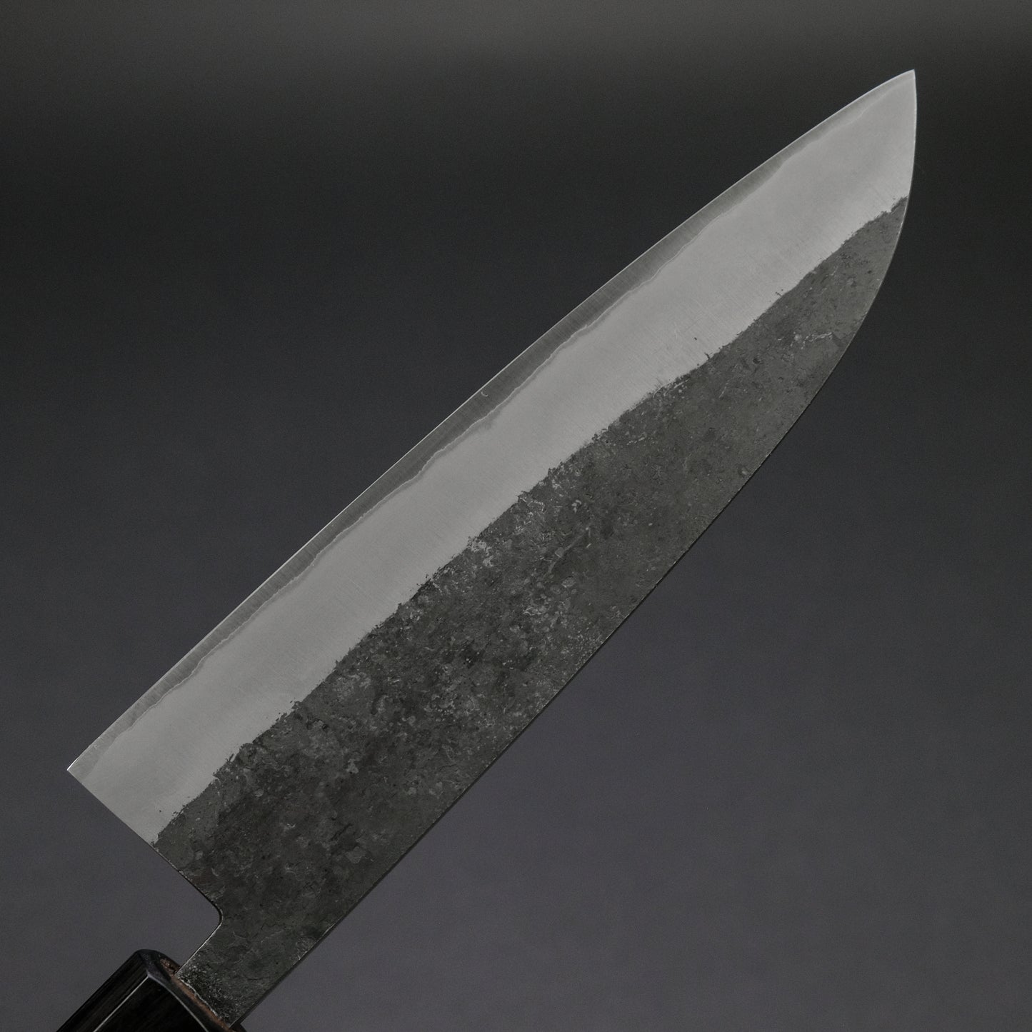 Hitohira Harima Forged Blue Super Stainless Clad Santoku Walnut Handle