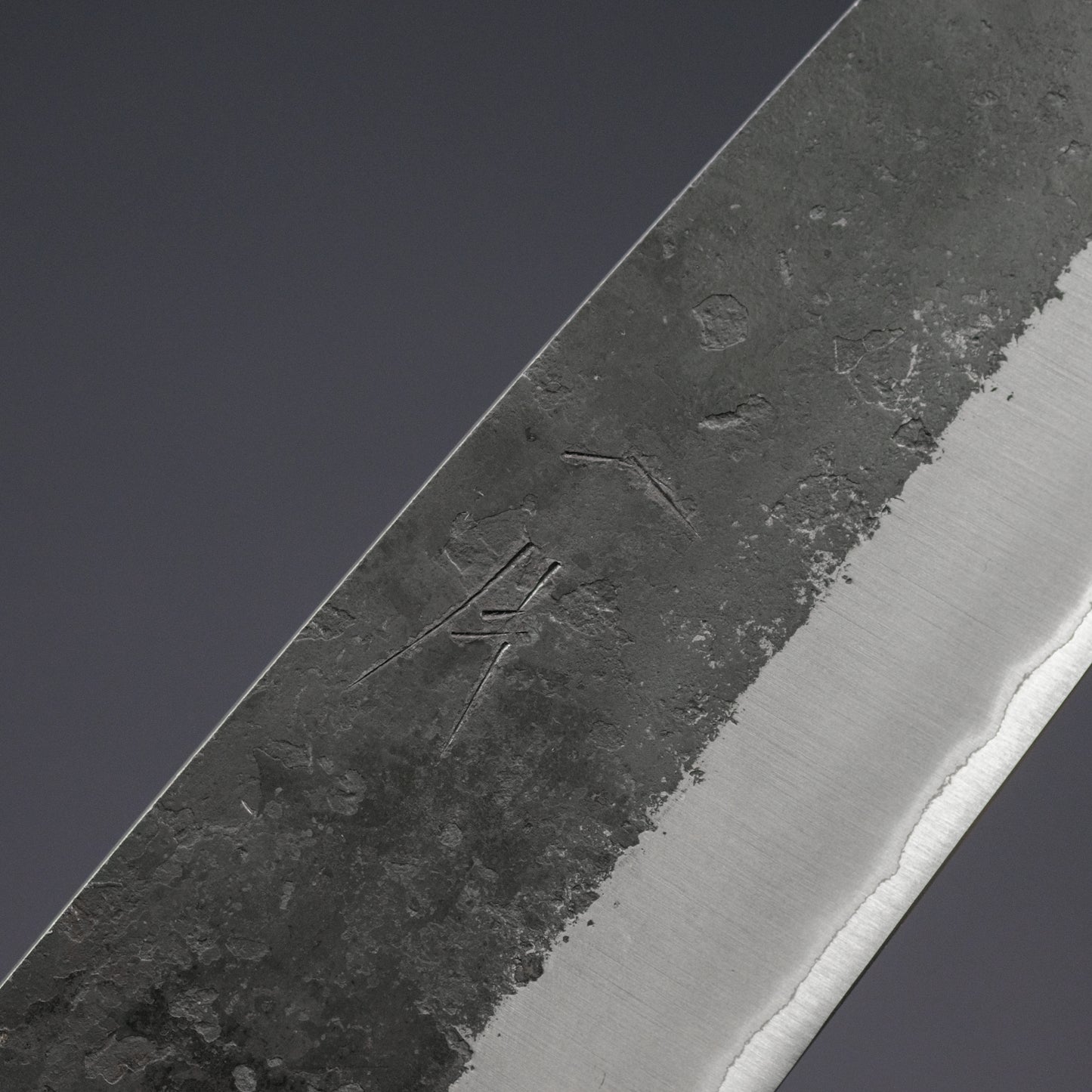 Hitohira Harima Forged Blue Super Stainless Clad Santoku Walnut Handle