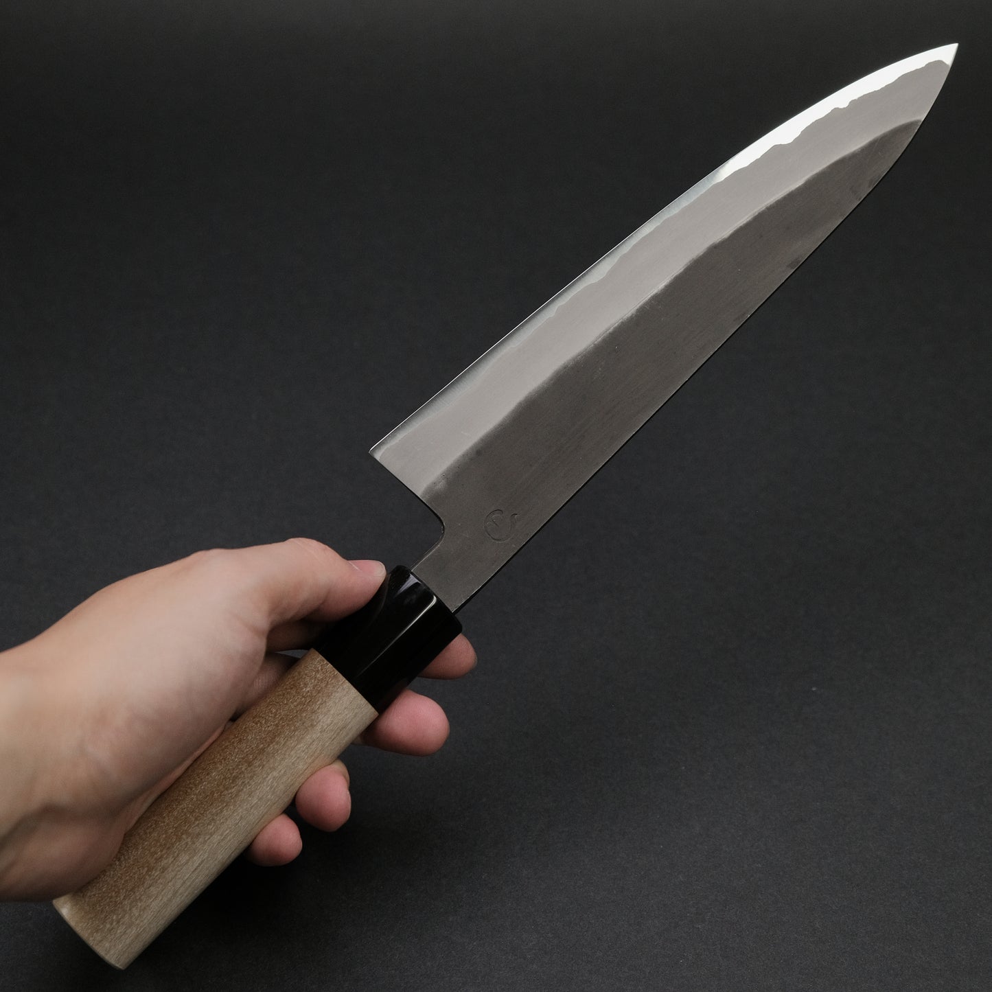 Hitohira Hinode Kurouchi White #2 Stainless Clad Gyuto 210mm Ho Wood Handle