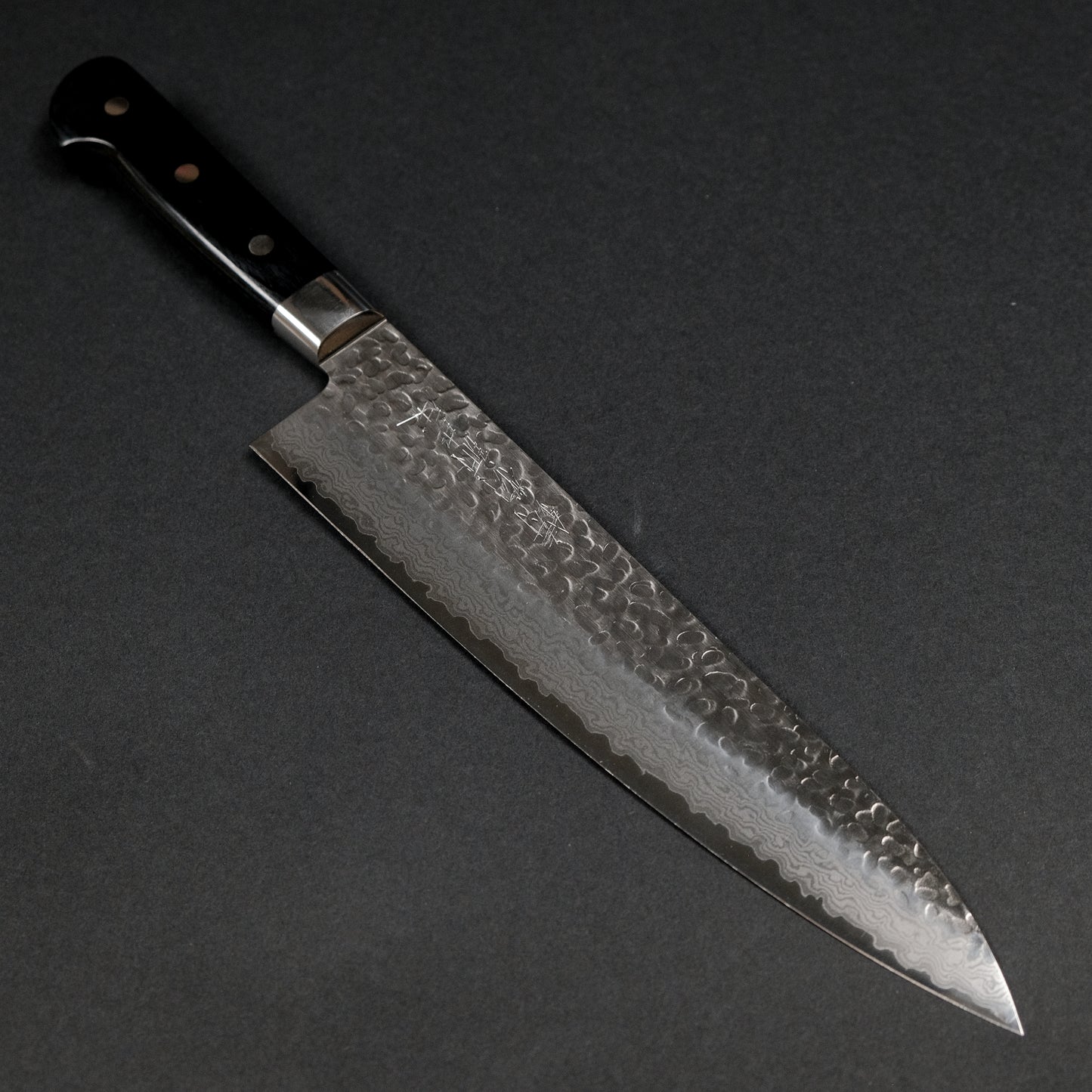 Hitohira Imojiya ST Tsuchime Damascus Gyuto 240mm Pakka Handle (Yo)