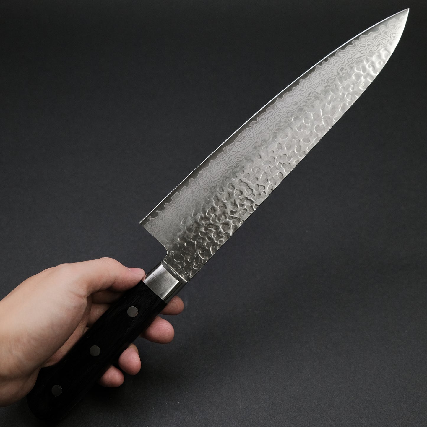 Hitohira Imojiya ST Tsuchime Damascus Gyuto 240mm Pakka Handle (Yo)