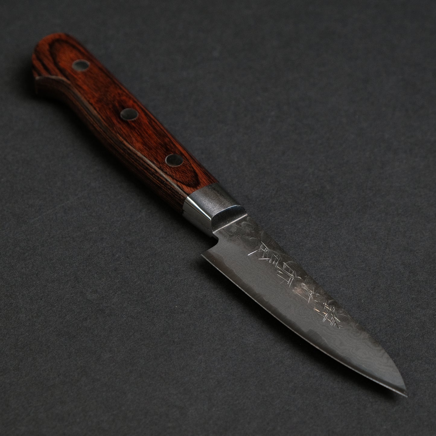 Hitohira Imojiya ST Tsuchime Damascus Paring Imitation Mahogany Handle (Yo)