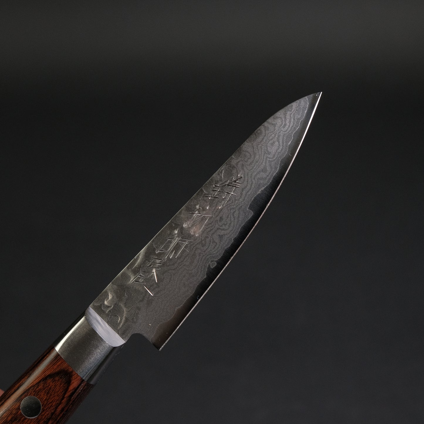 Hitohira Imojiya ST Tsuchime Damascus Paring Imitation Mahogany Handle (Yo)