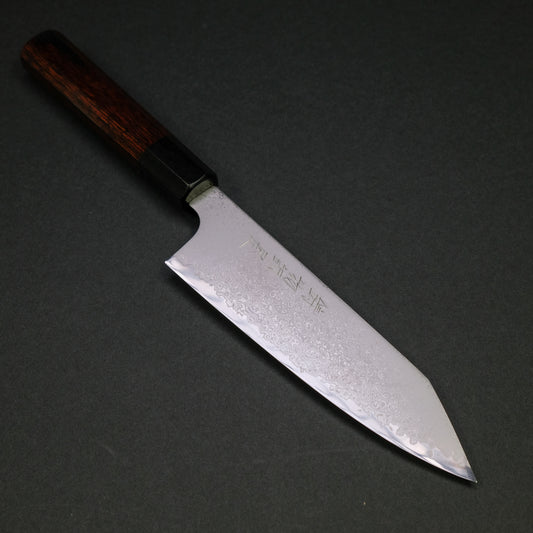 Hitohira Imojiya TH Damascus Bunka 180mm Pakka Handle (Red)