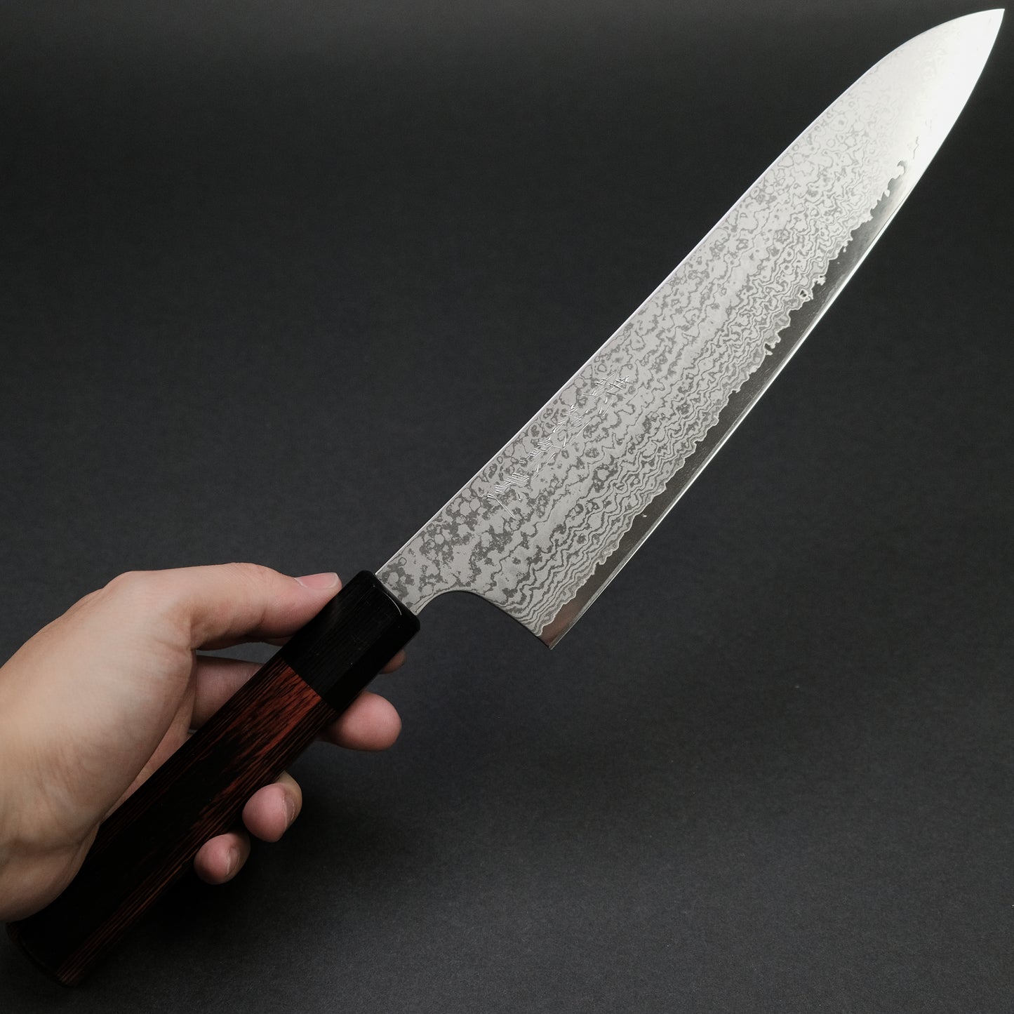 Hitohira Imojiya TH Damascus Gyuto 240mm Pakka Handle (Red)