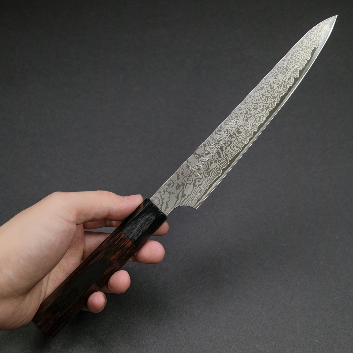 Hitohira Imojiya TH Damascus Petty 180mm Pakka Handle (Red)