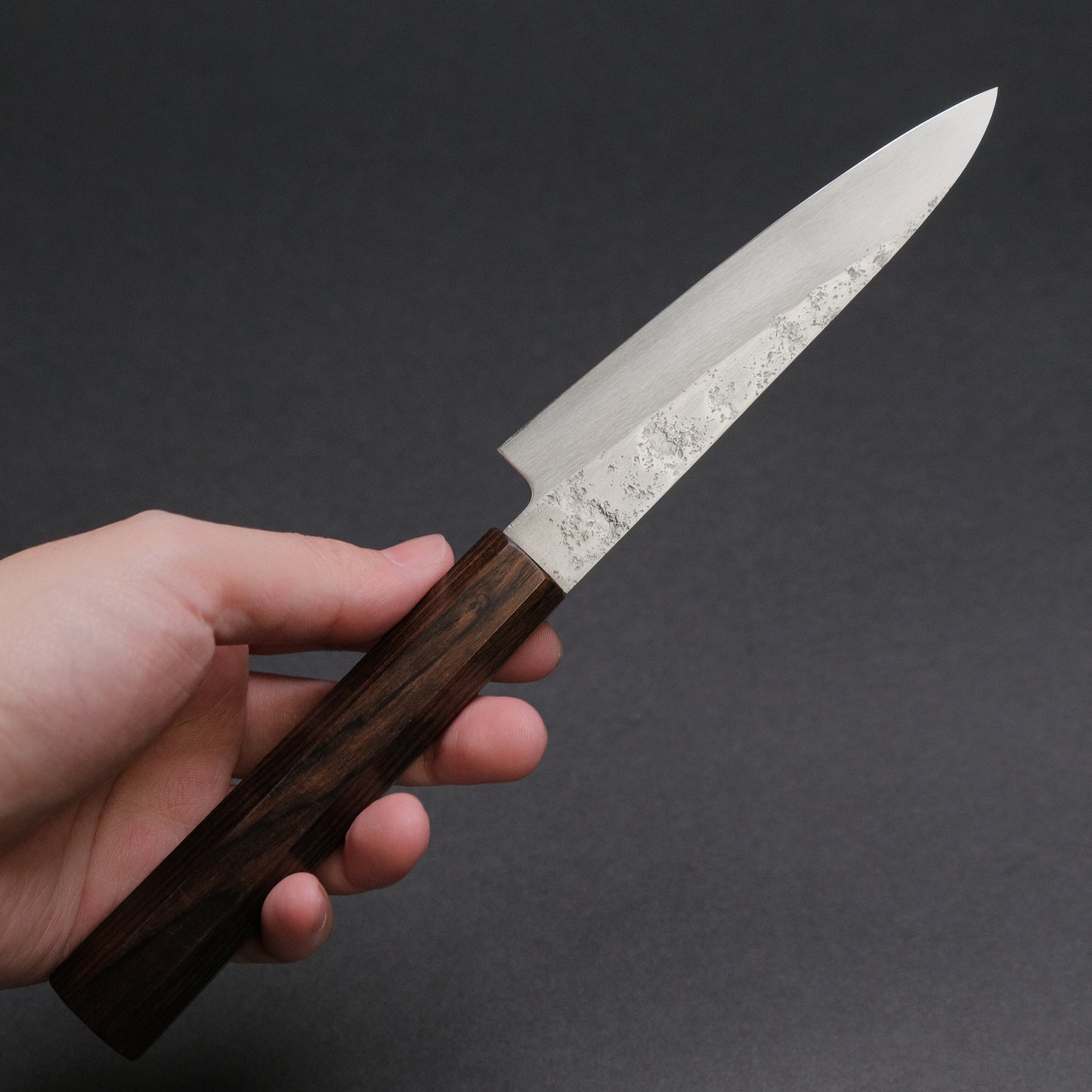 Hitohira Imojiya TH Silver #3 Nashiji Petty 120mm Ebony Handle