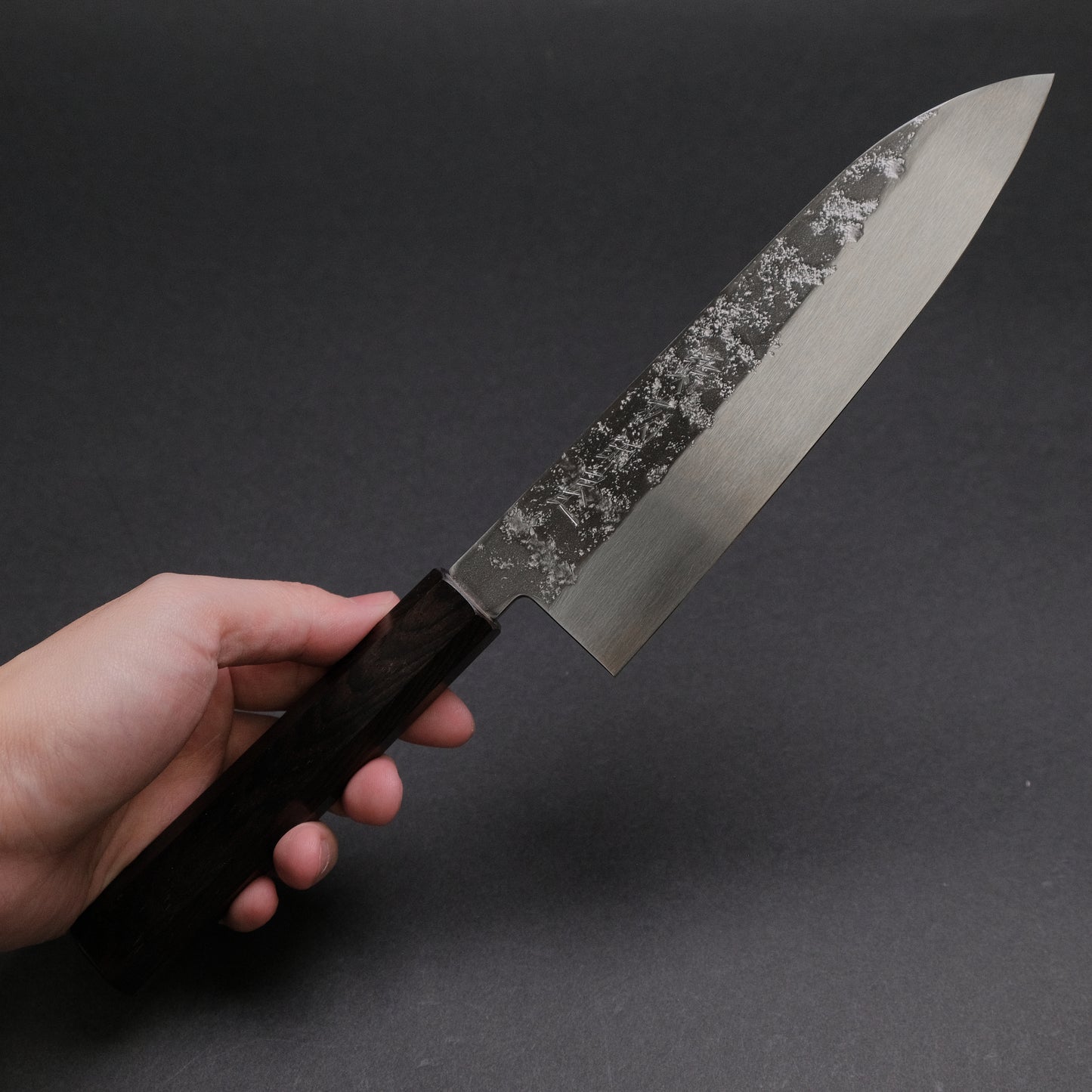 Hitohira Imojiya TH Silver #3 Nashiji Santoku Ebony Handle