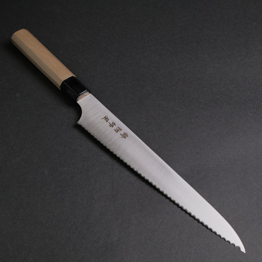 Hitohira Imojiya TH Stainless Bread Knife 240mm Ho Wood Handle (Wa)