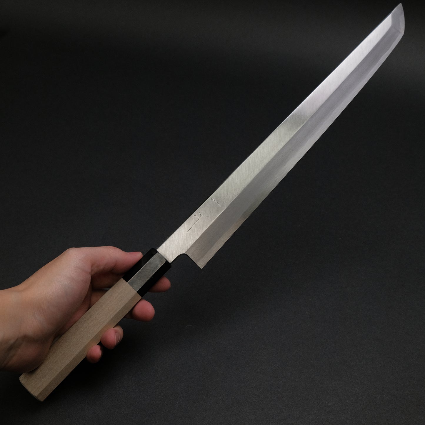 Hitohira Kikuchiyo Manzo Blue #2 Yanagi Sakimaru 300mm Ho Wood Handle (Saya)