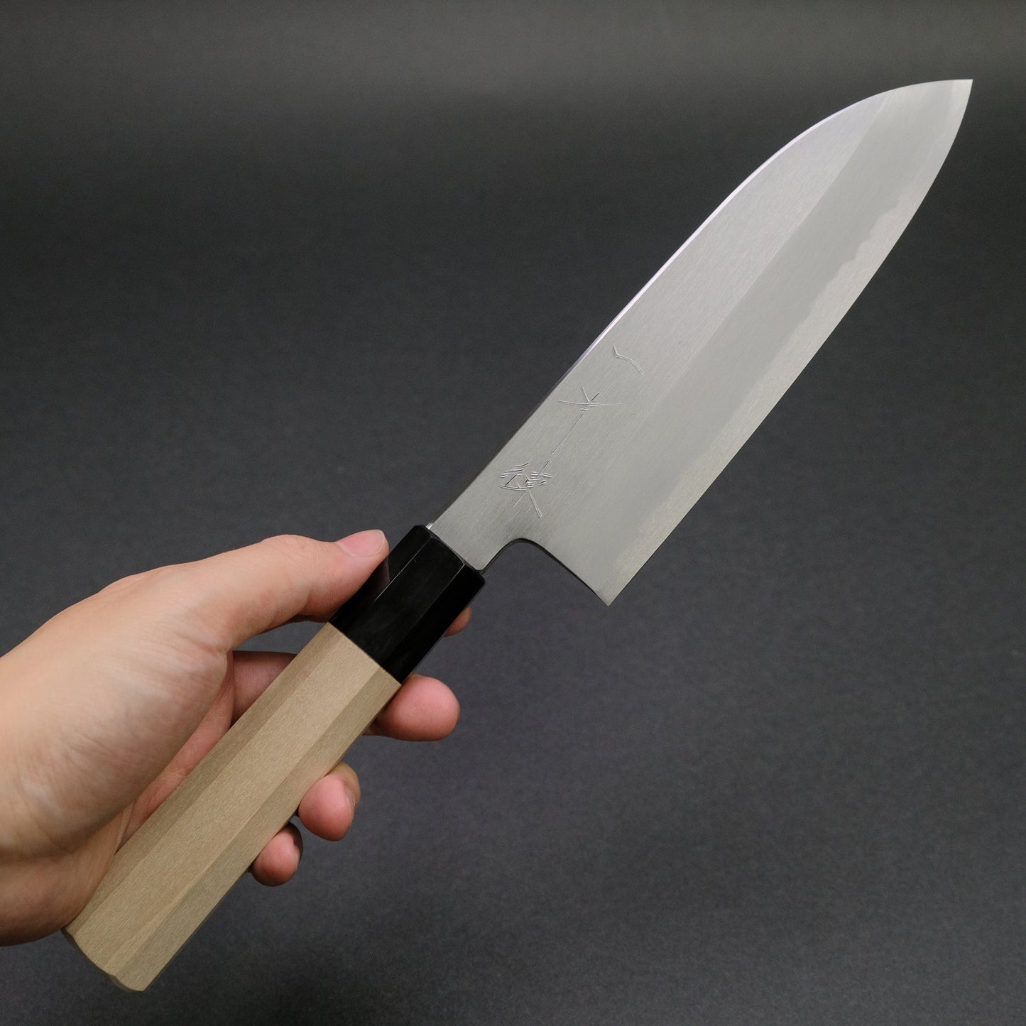 Hitohira Kikuchiyo Ren White #2 Santoku 180mm Ho Wood Handle
