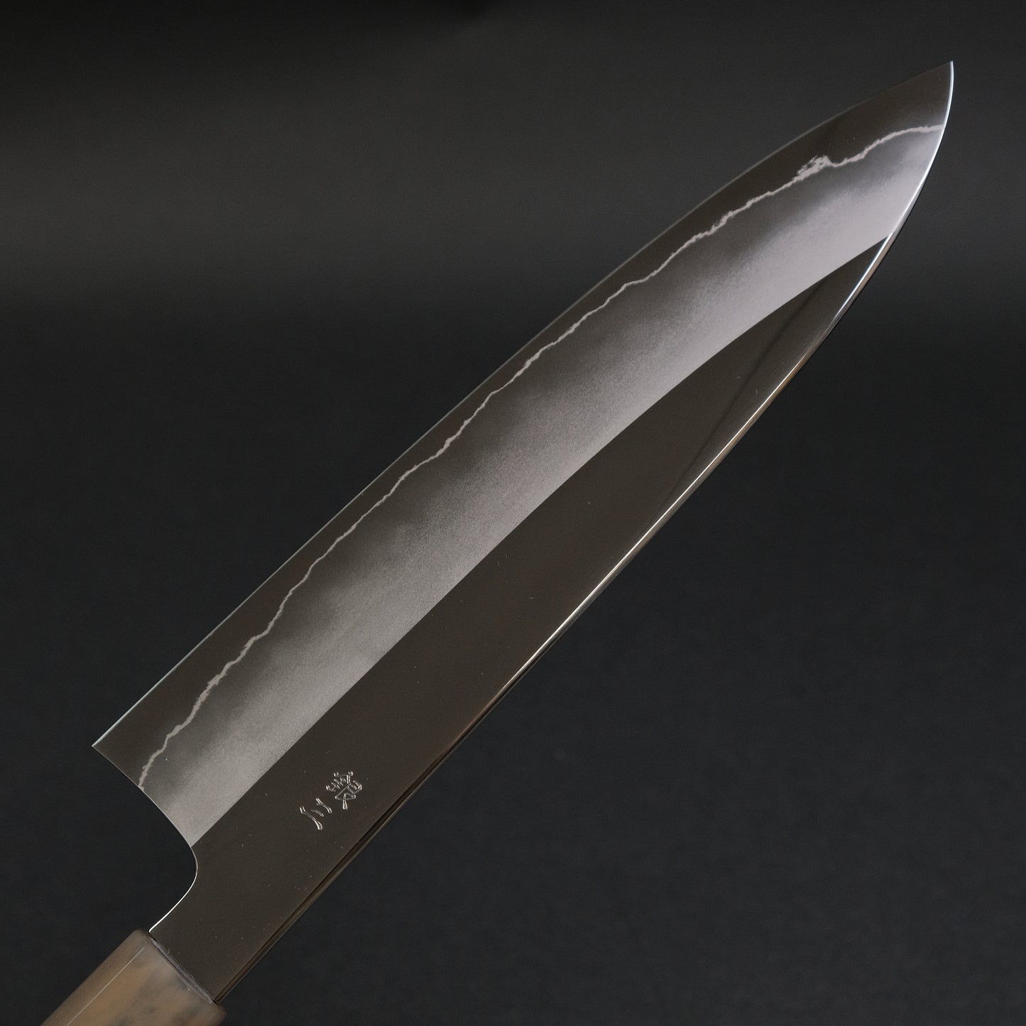 Hitohira Kikuchiyo Rou Silver #3 Mirror Polished Gyuto 210mm Ebony Handle