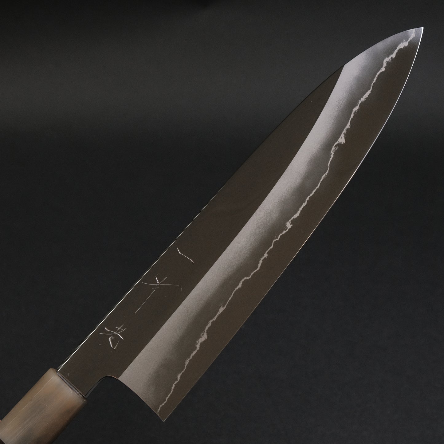 Hitohira Kikuchiyo Rou Silver #3 Mirror Polished Gyuto 210mm Ebony Handle