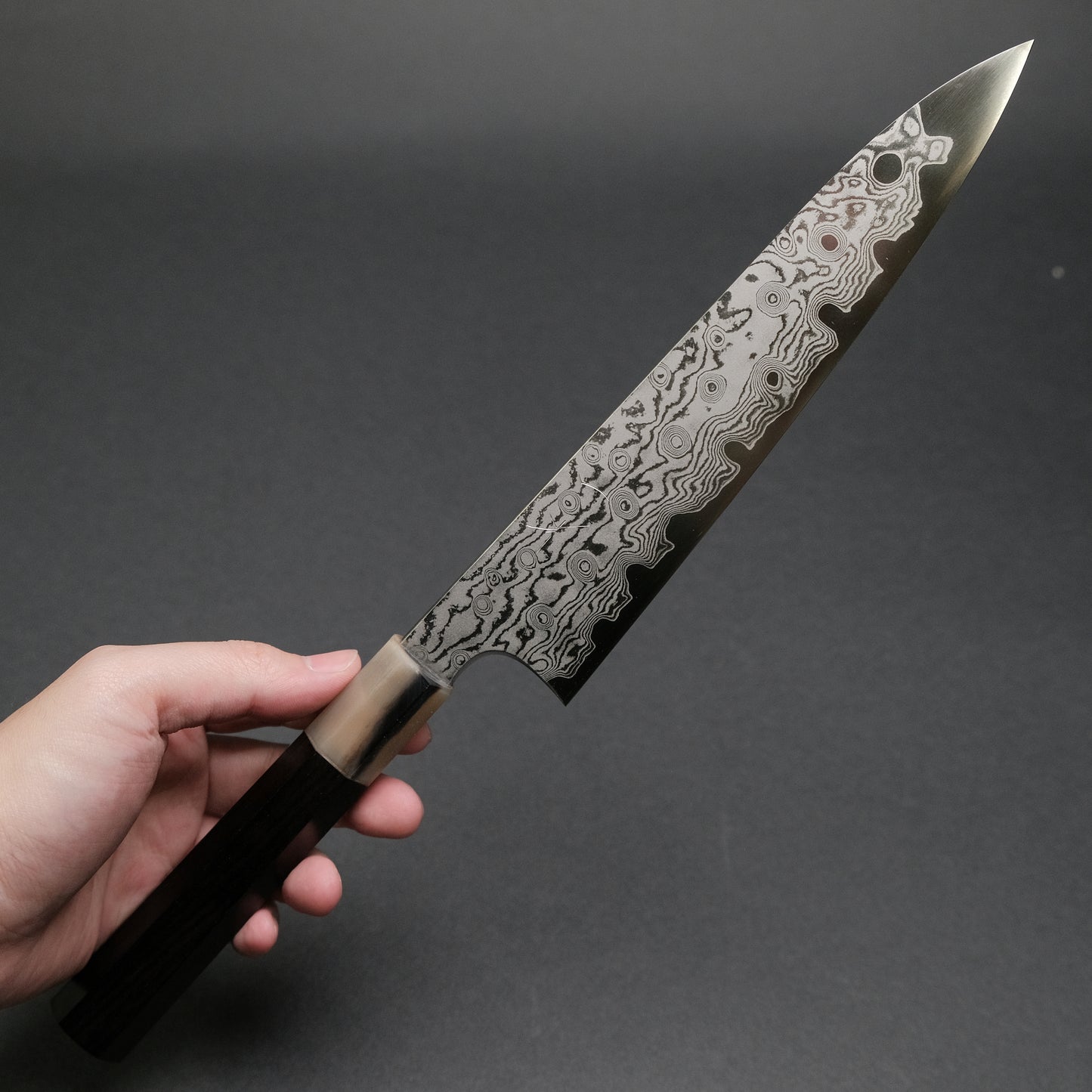 Hitohira Kikuchiyo Yohei VG-10 Damascus Gyuto 210mm Ebony Handle (Limited)