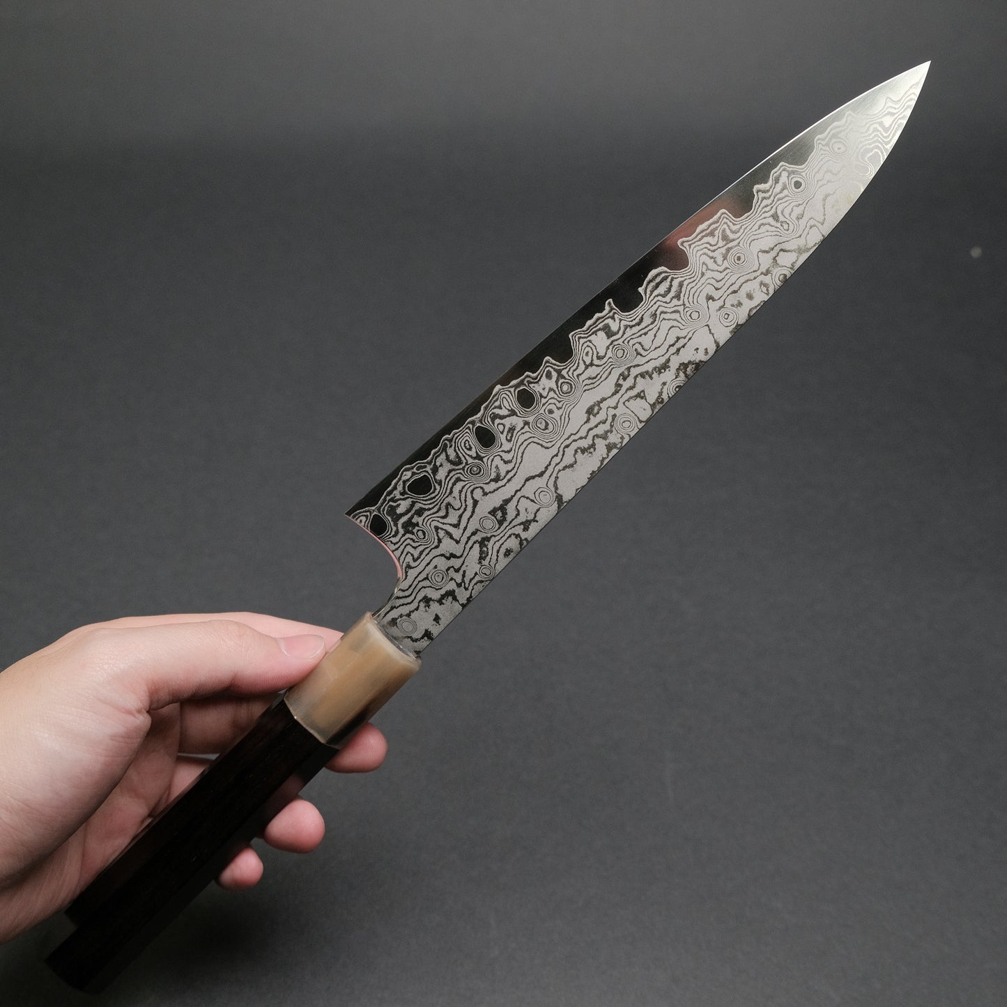 Hitohira Kikuchiyo Yohei VG-10 Damascus Gyuto 210mm Ebony Handle (Limited)